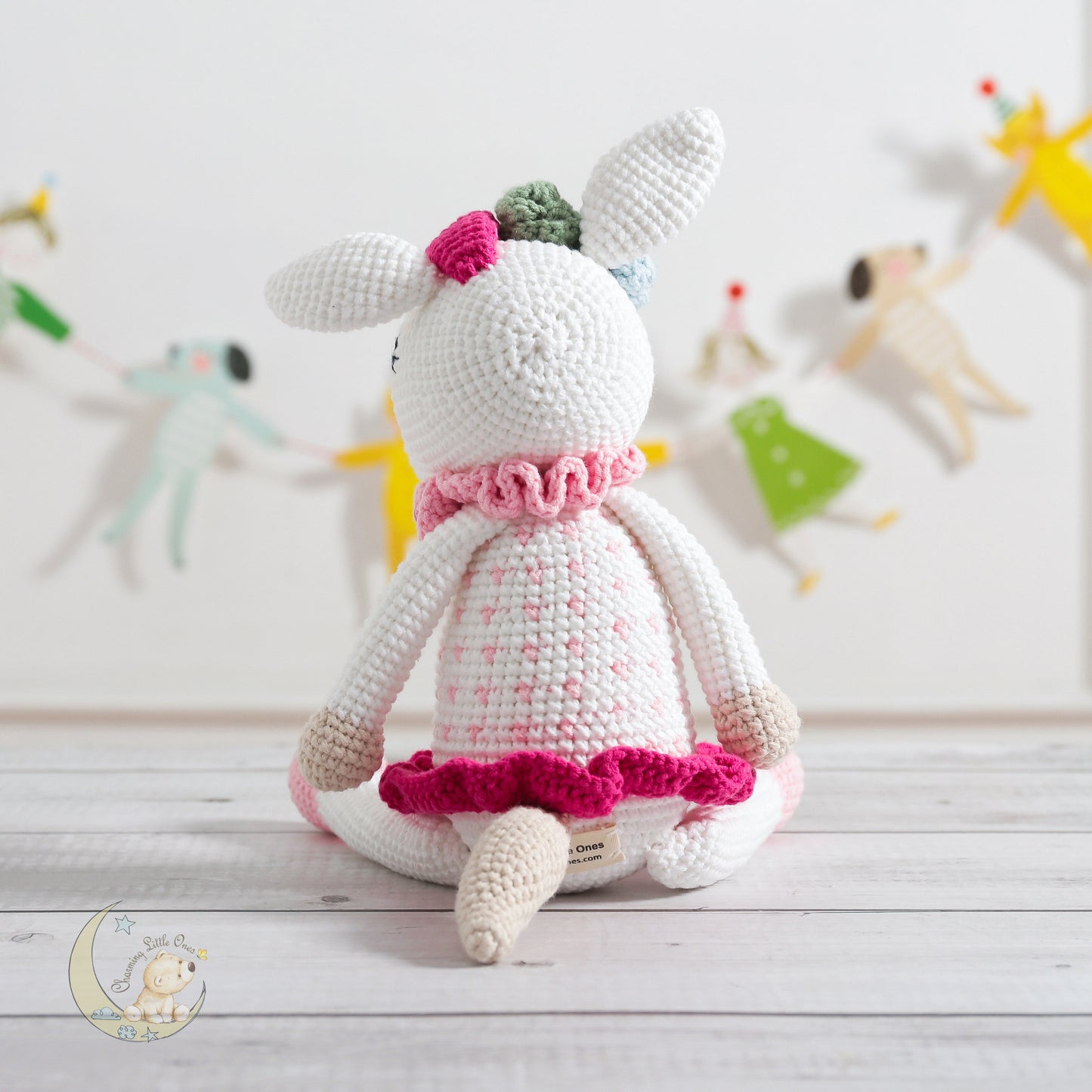 Unicornio de ganchillo hecho a mano, unicornio rosa y blanco, animales de peluche personalizados, regalos para baby shower, regalos para recién nacidos, juguetes de amigurumi para guardería