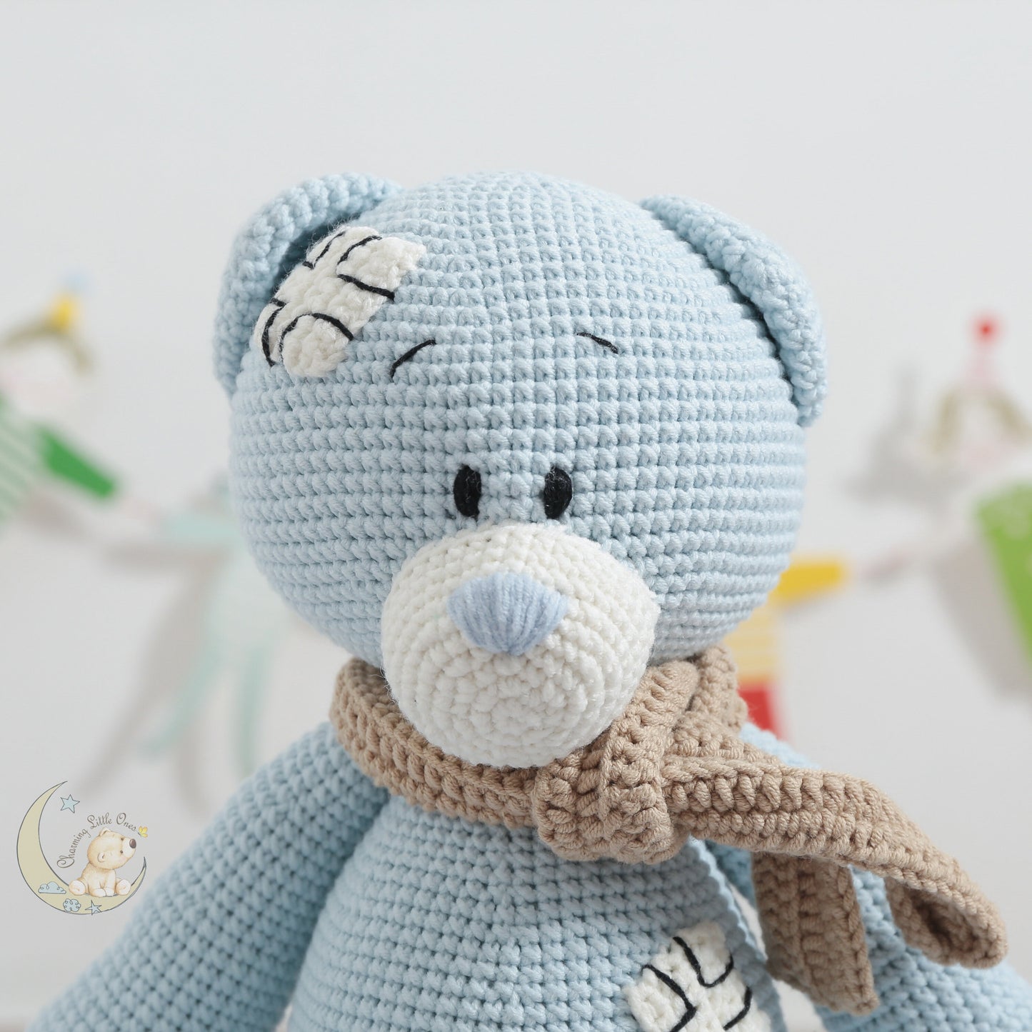 Crochet Boo Boo Bear - Handmade 10"
