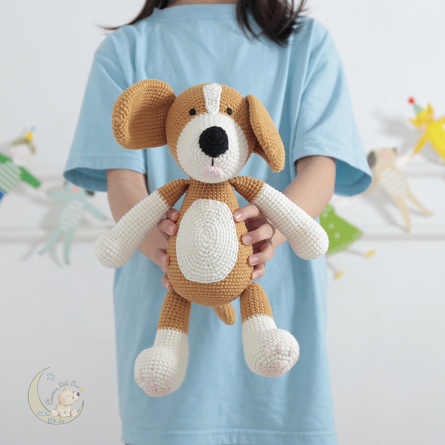Crochet Dog - Handmade 11"