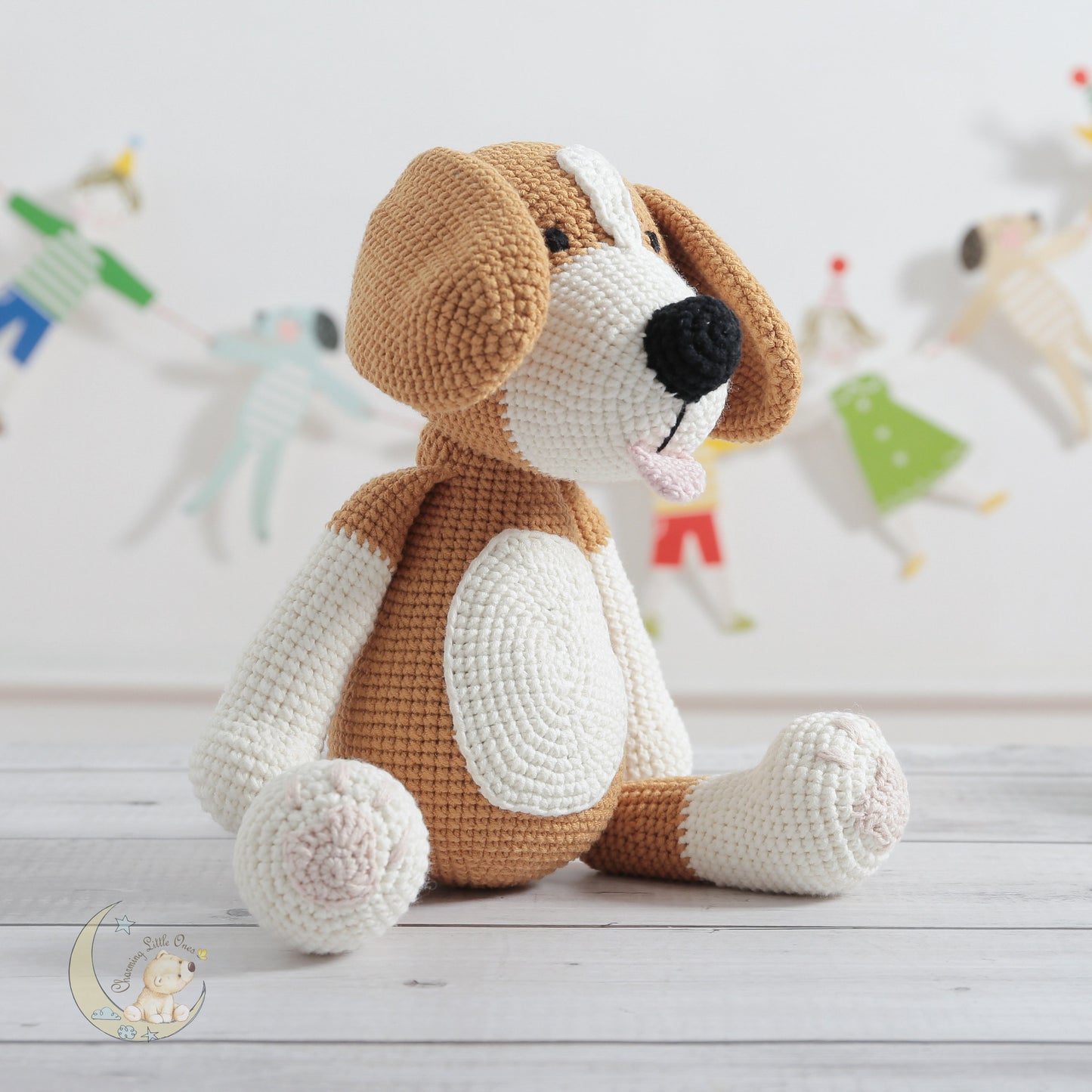 Crochet Dog - Handmade 11"