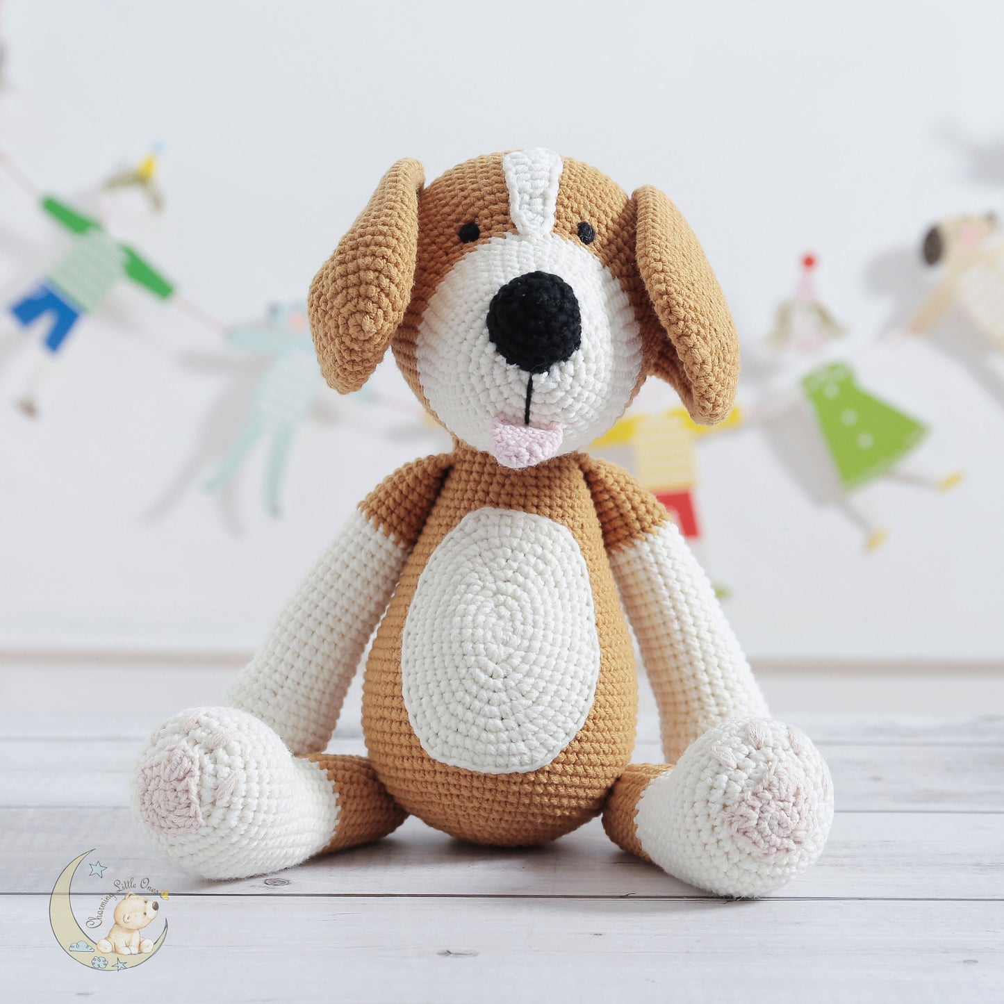 Crochet Dog - Handmade 11"