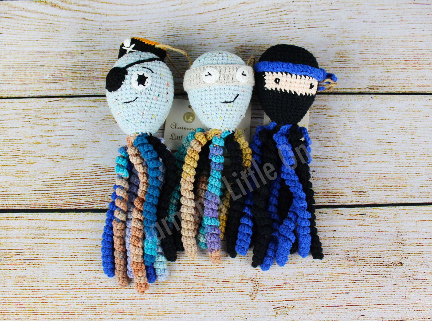 Crochet Ninja Octopus - Crochet 8"