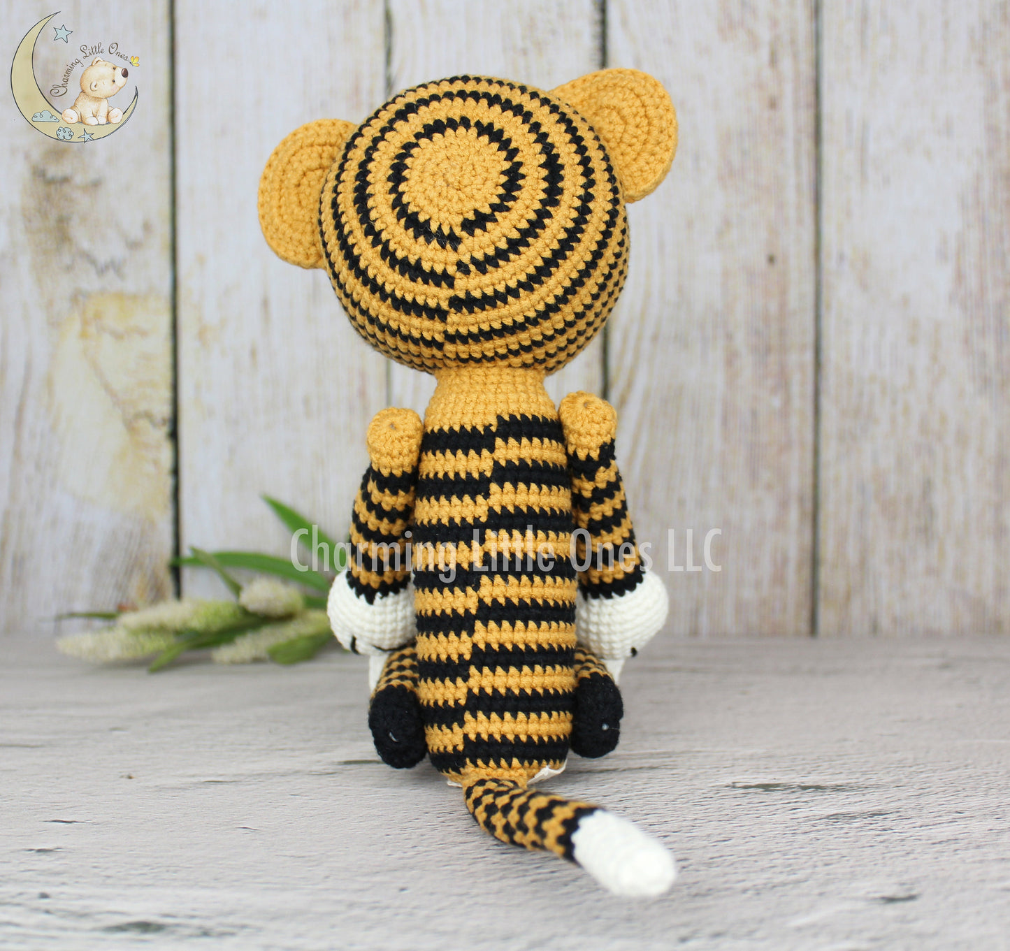 Tigre de crochet hecho a mano, decoración de guardería de tigre, tigre de peluche, tigre coleccionable, animal de peluche, regalo de baby shower, regalo para recién nacidos, regalos para niños