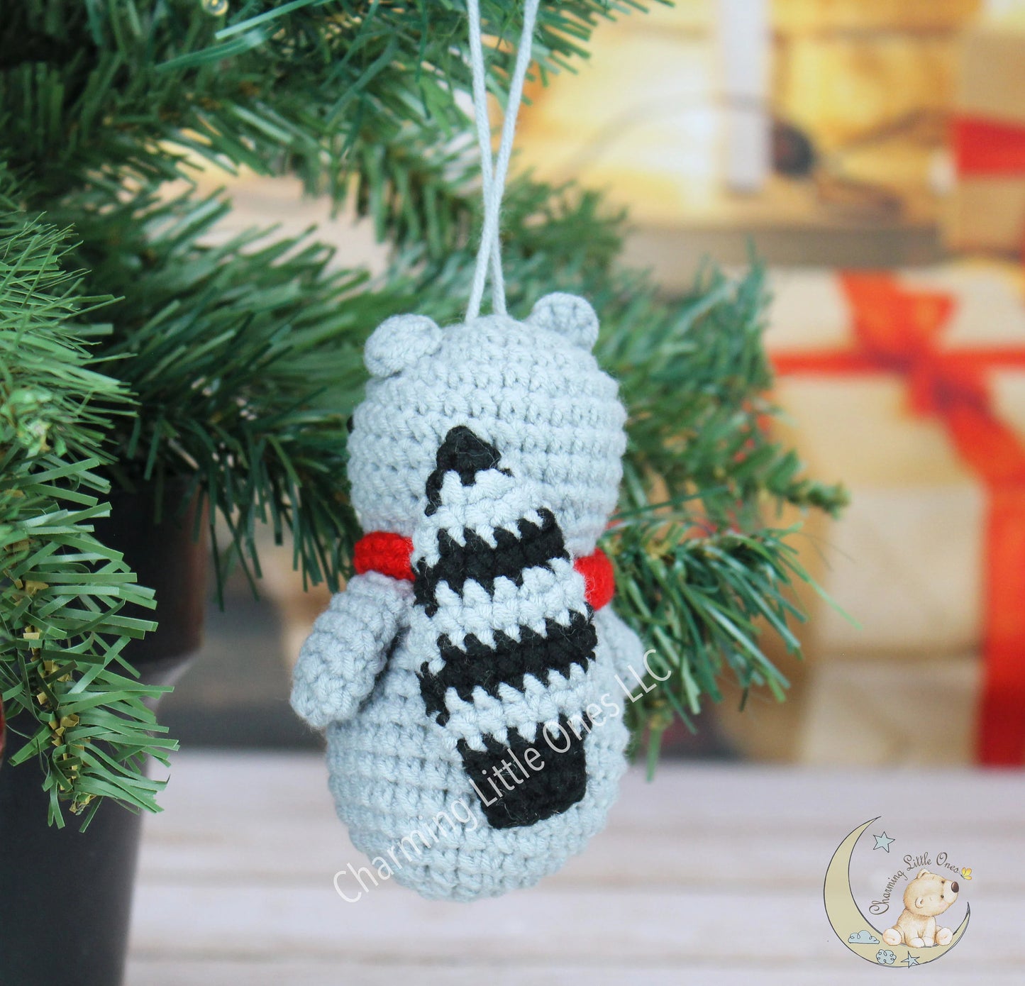 Raccoon Christmas Ornament