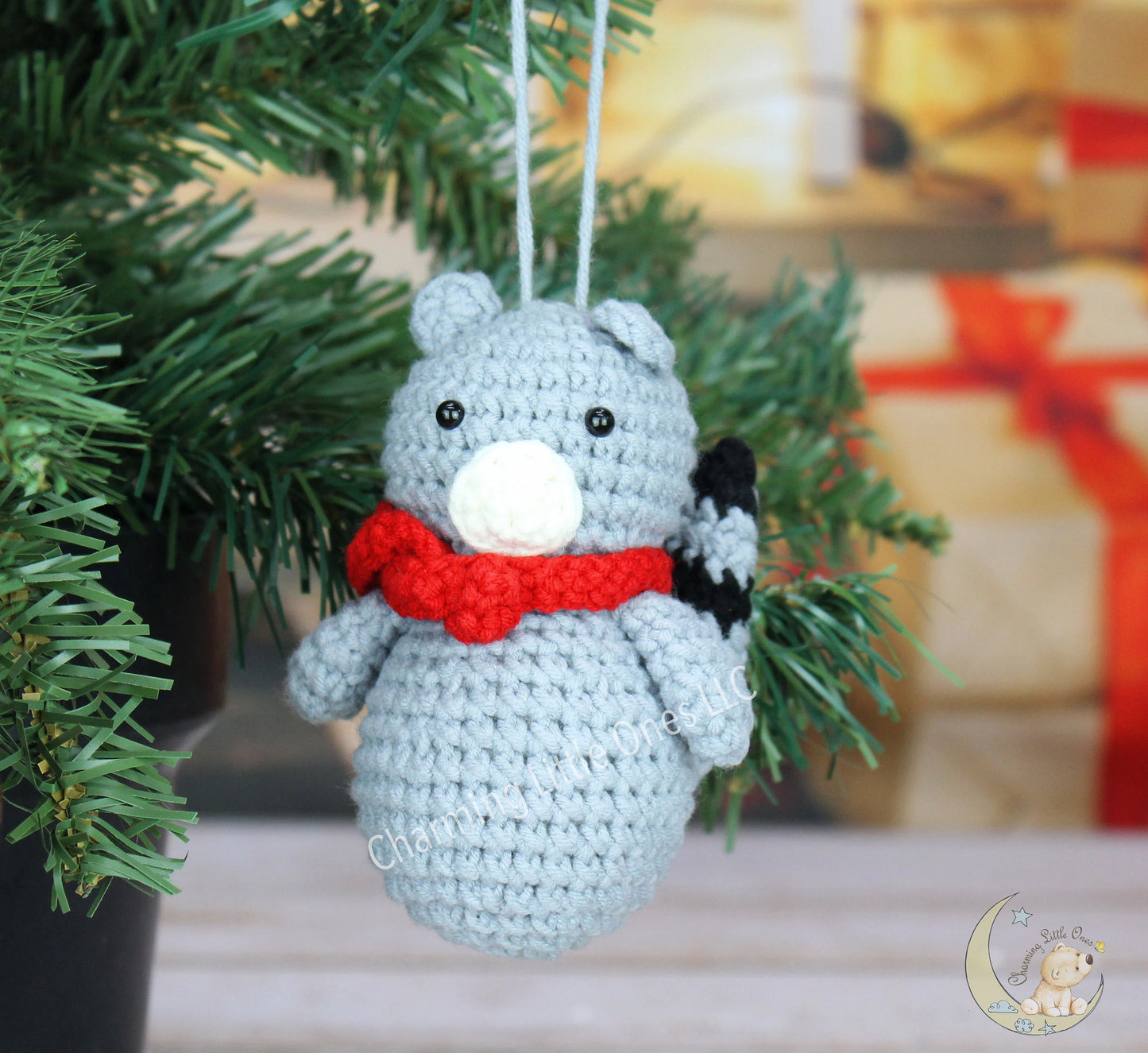 Raccoon Christmas Ornament
