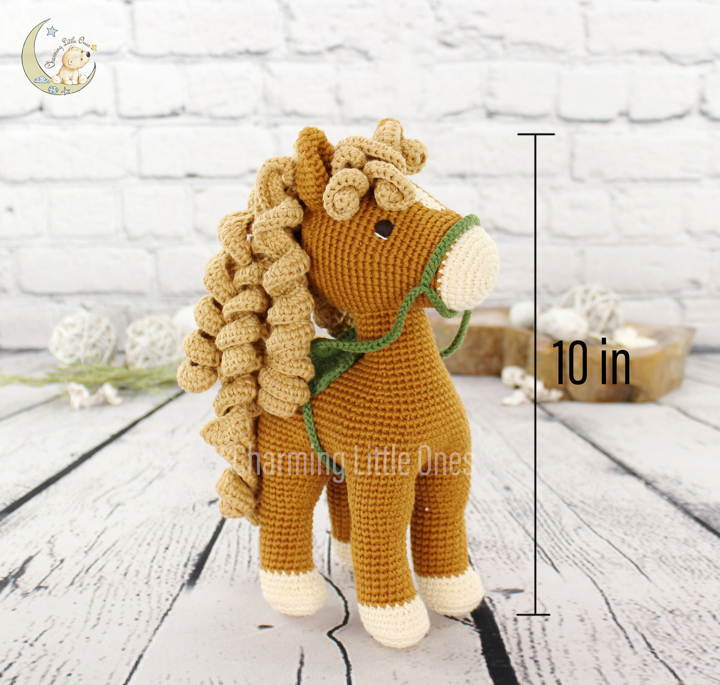Crochet Horse - Handmade 10"