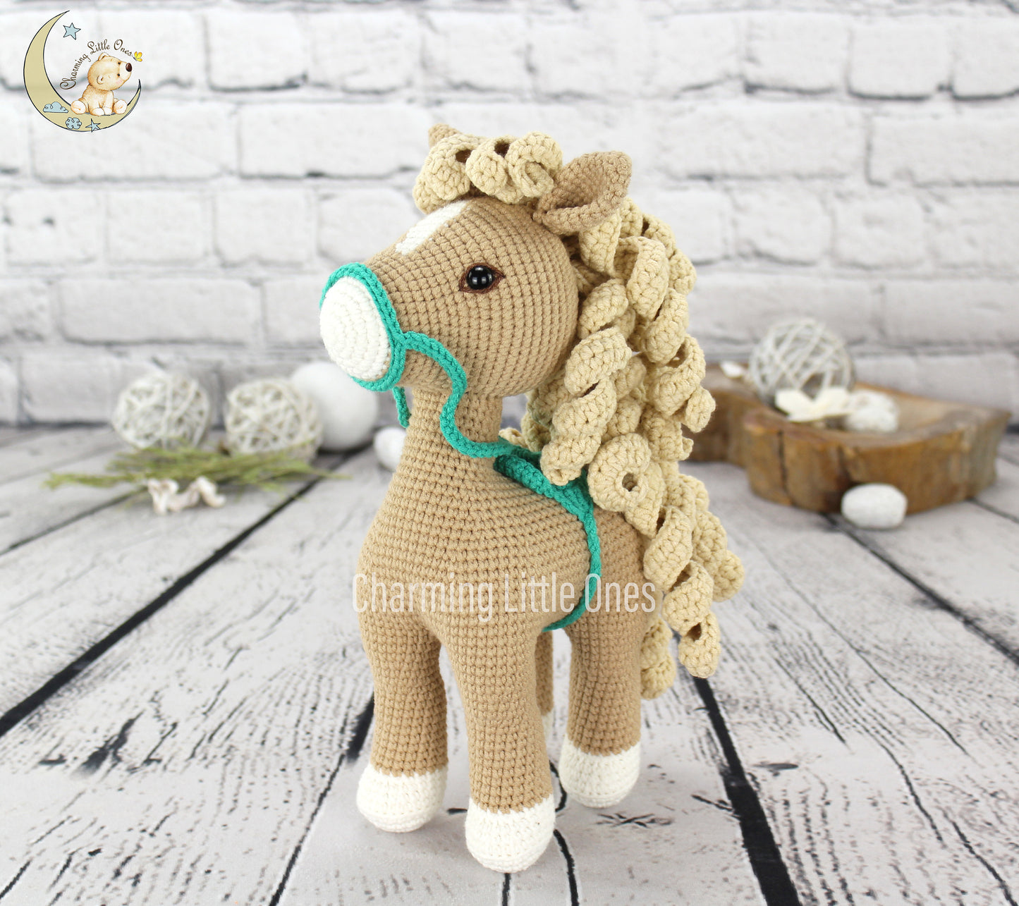 Crochet Horse - Handmade 10"