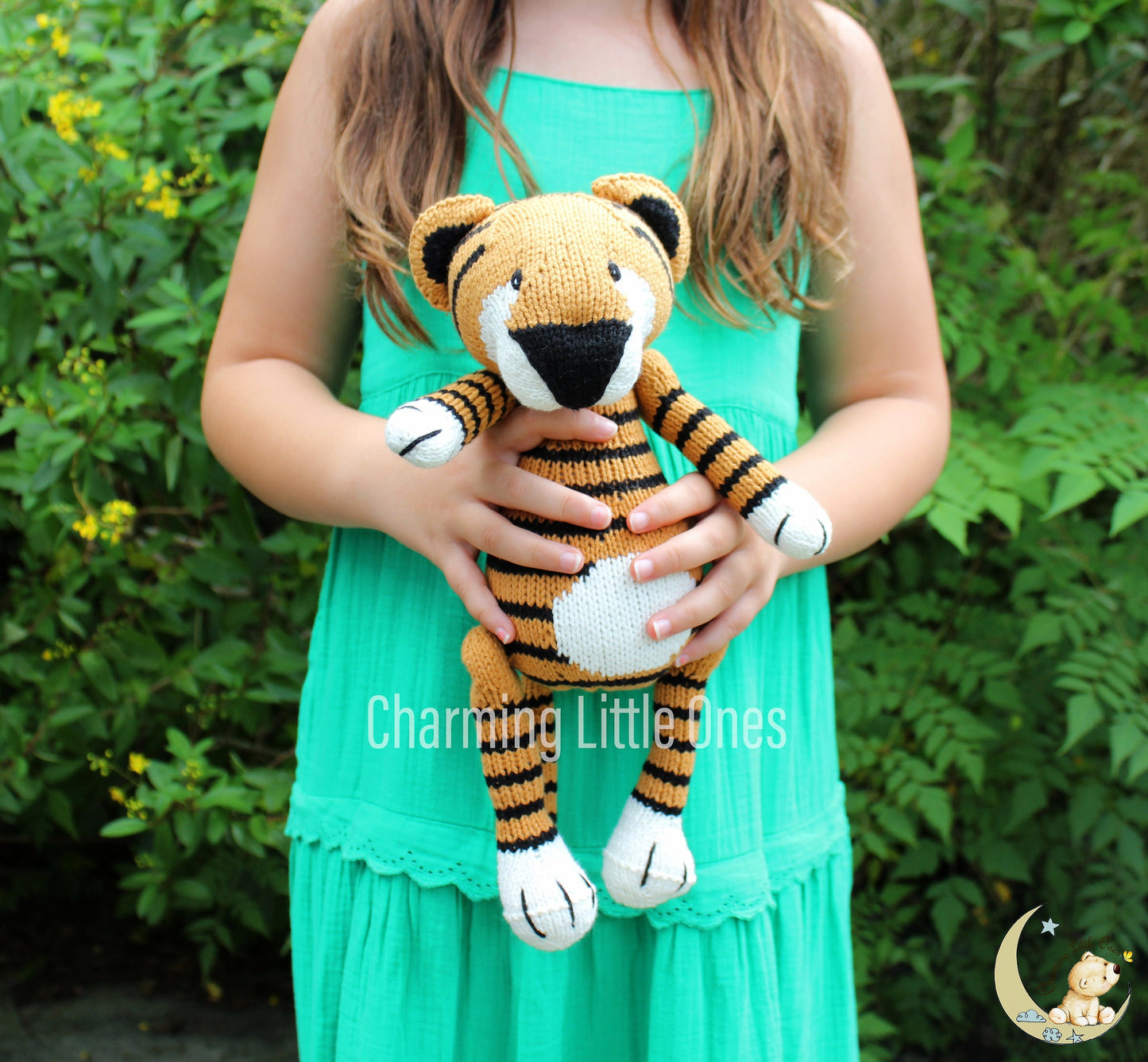 Knitted Tiger - Handmade 14"
