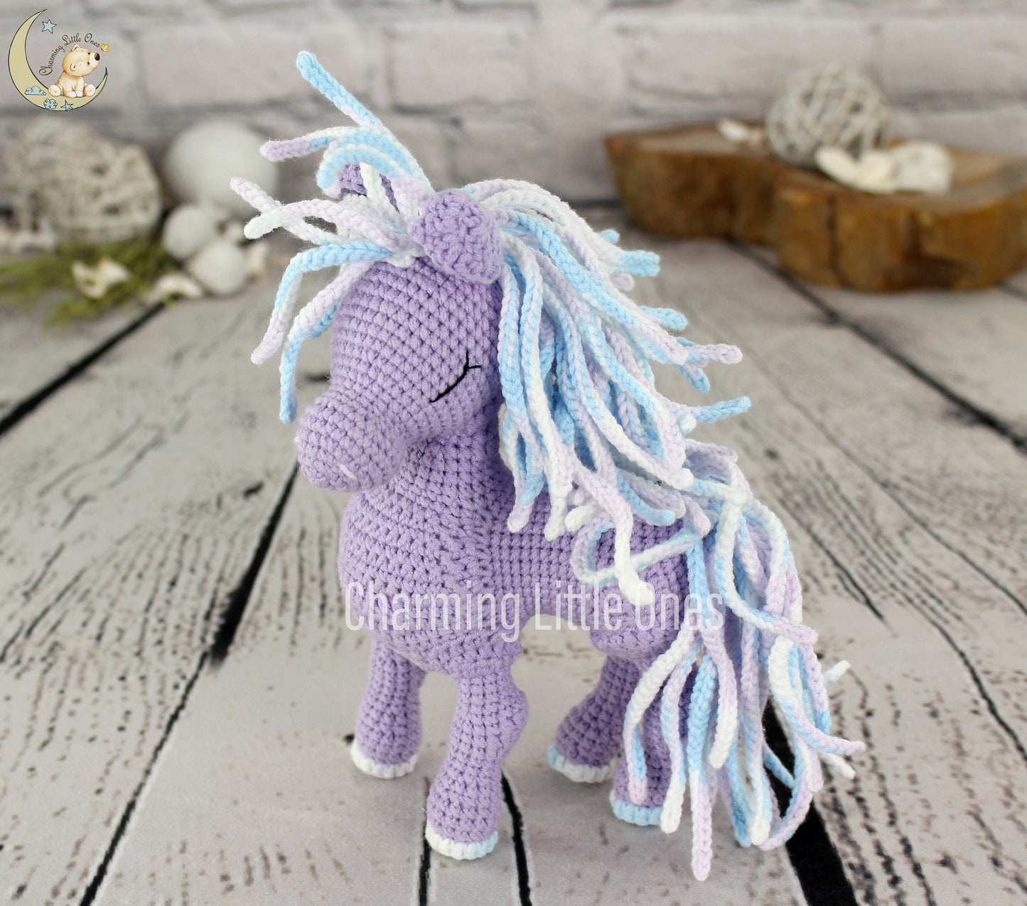 Crochet Horse - Handmade 8"