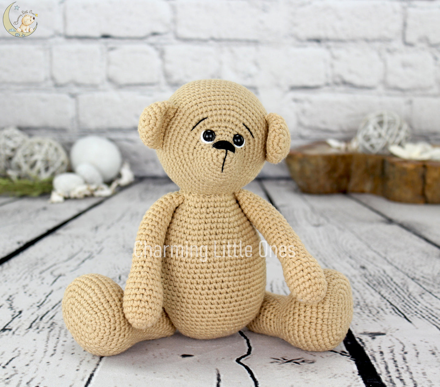Crochet Bear - Handmade 10"