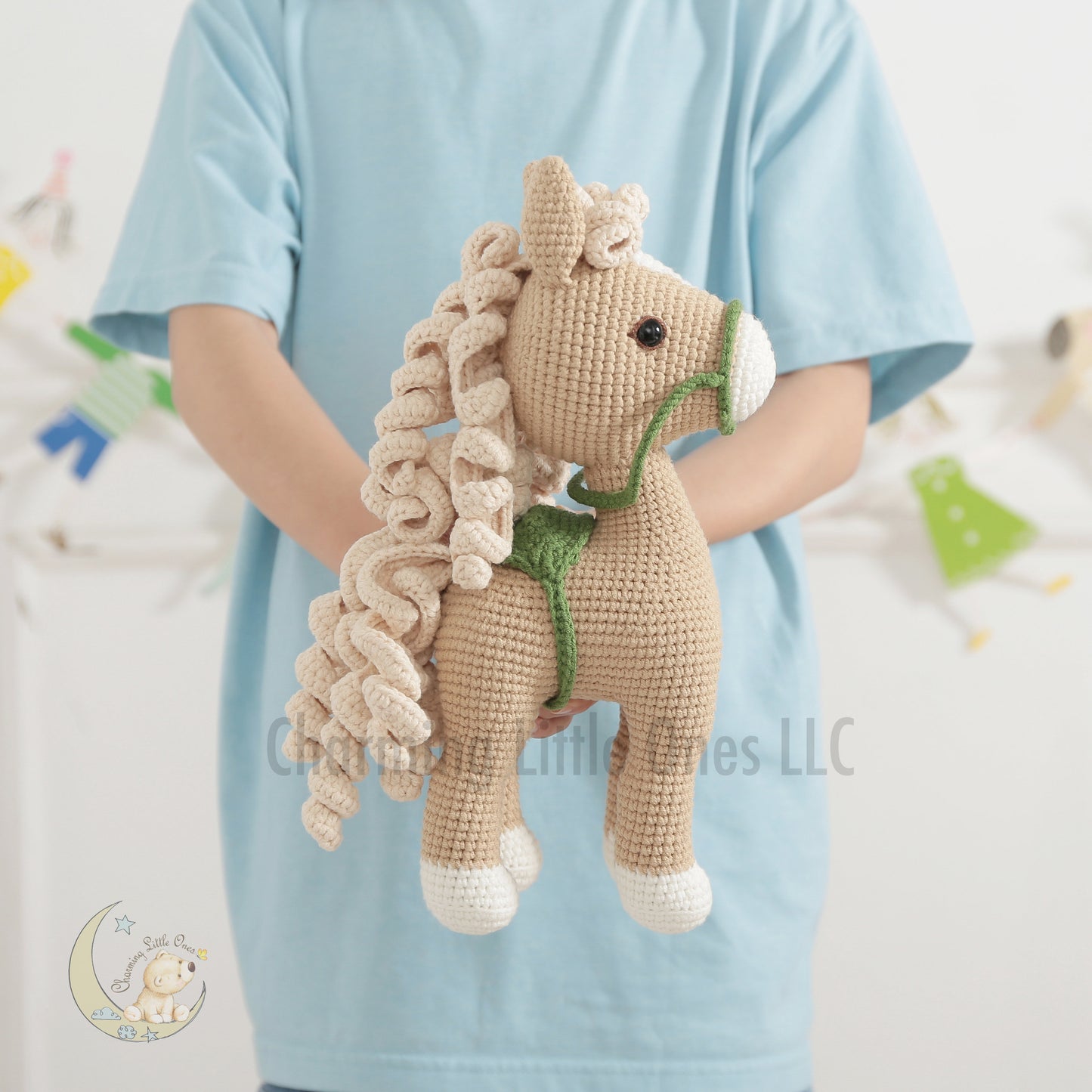 Crochet Horse - Handmade 10"