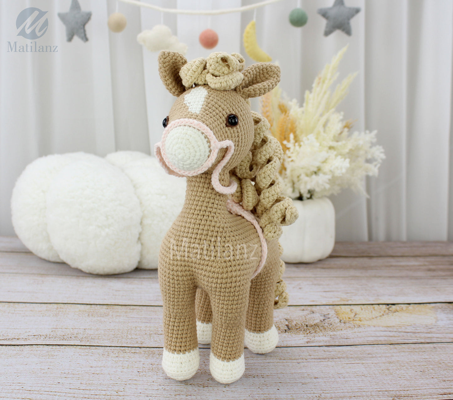 Crochet Horse - Handmade 10"