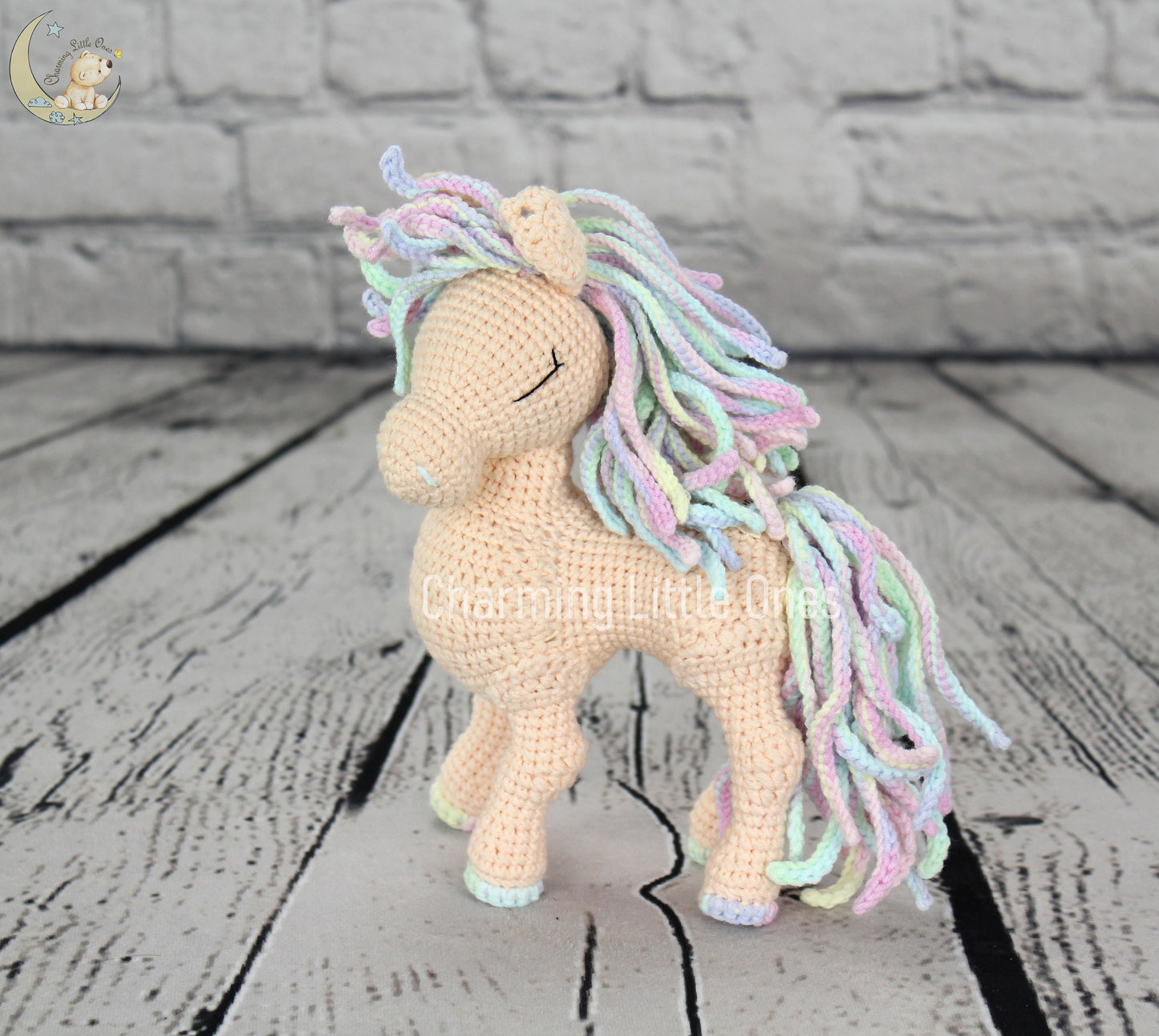 Crochet Horse - Handmade 8"