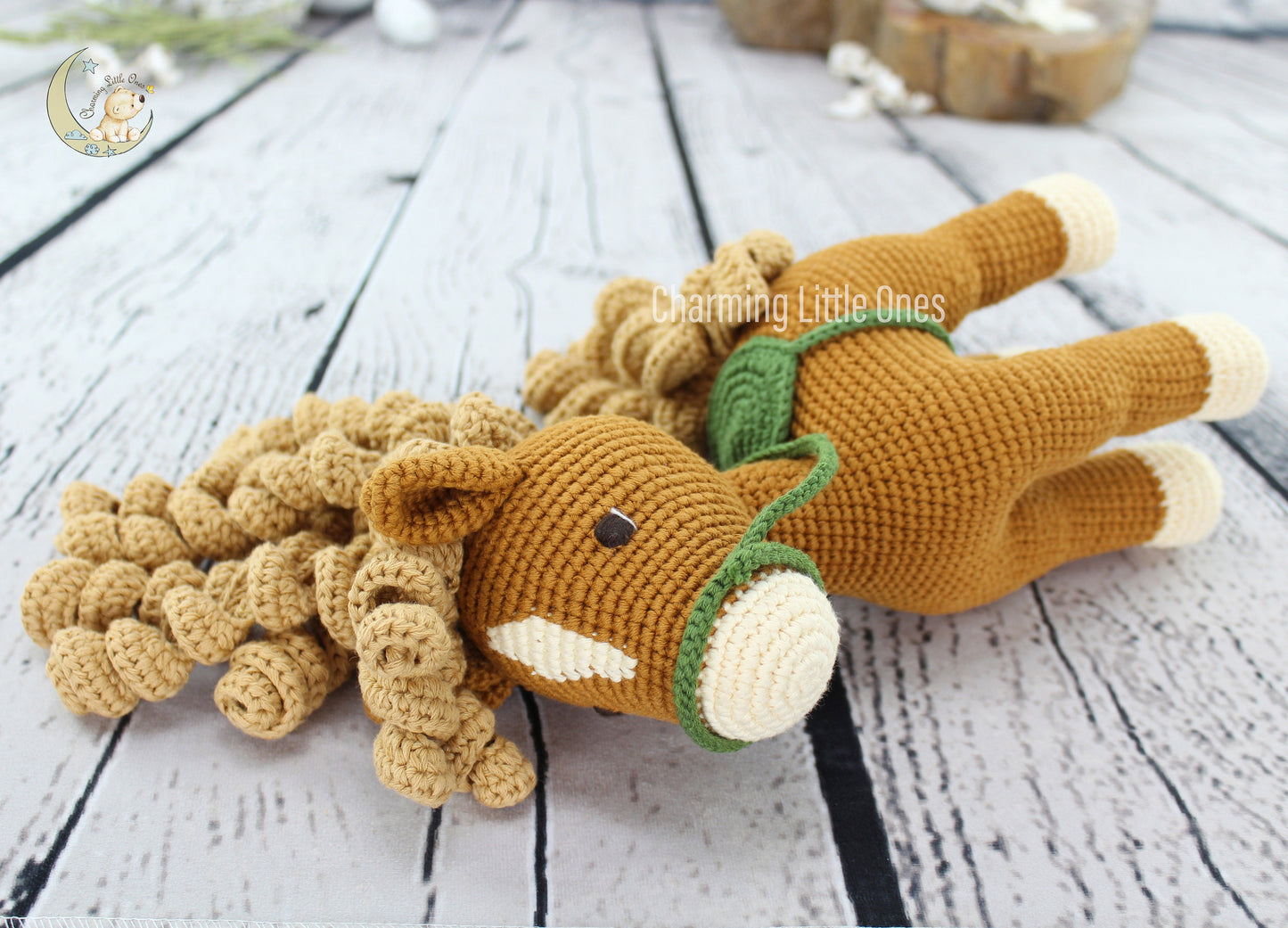 Crochet Horse - Handmade 10"