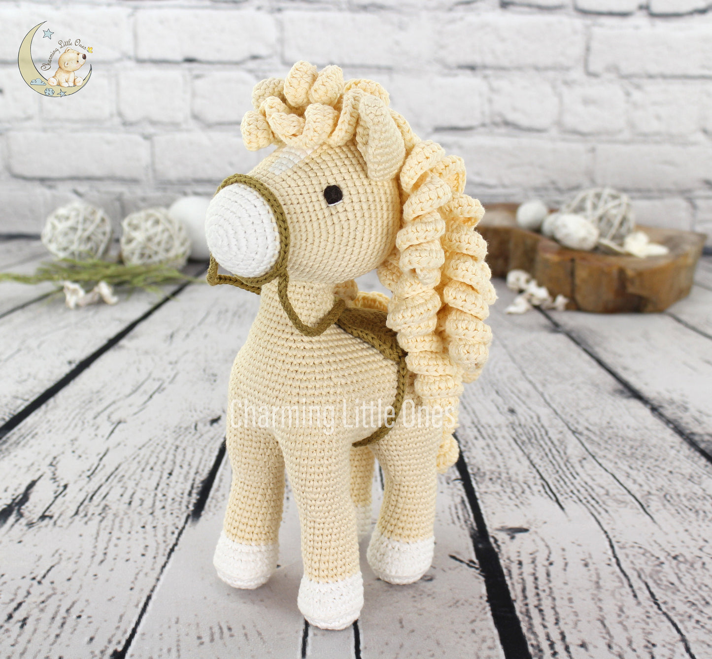 Crochet Horse - Handmade 10"