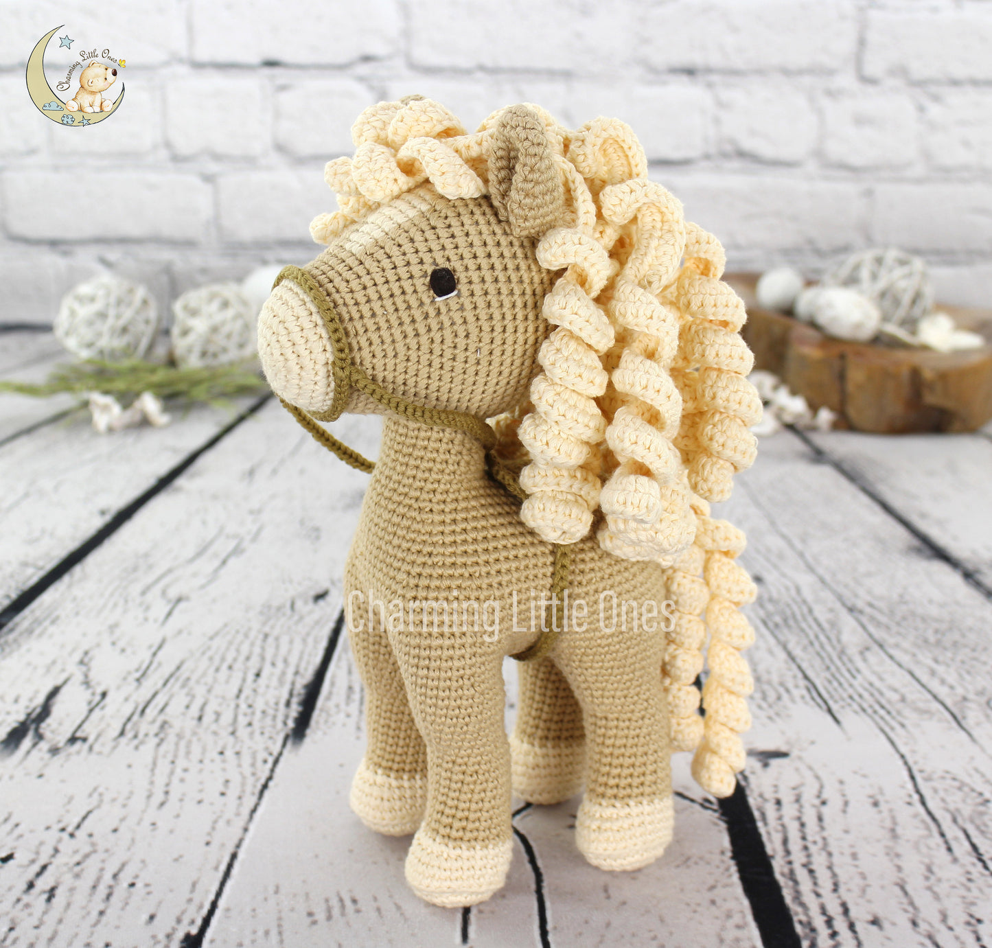 Crochet Horse - Handmade 10"