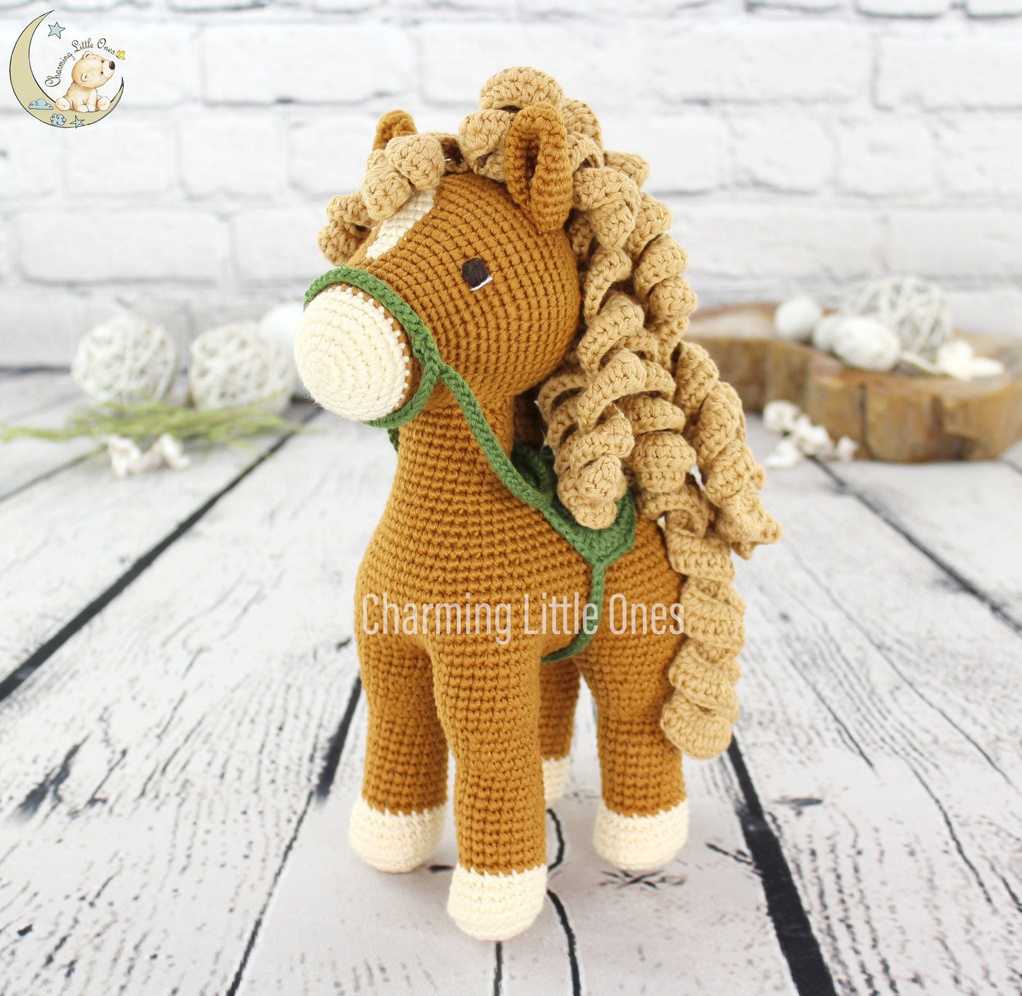 Crochet Horse - Handmade 10"