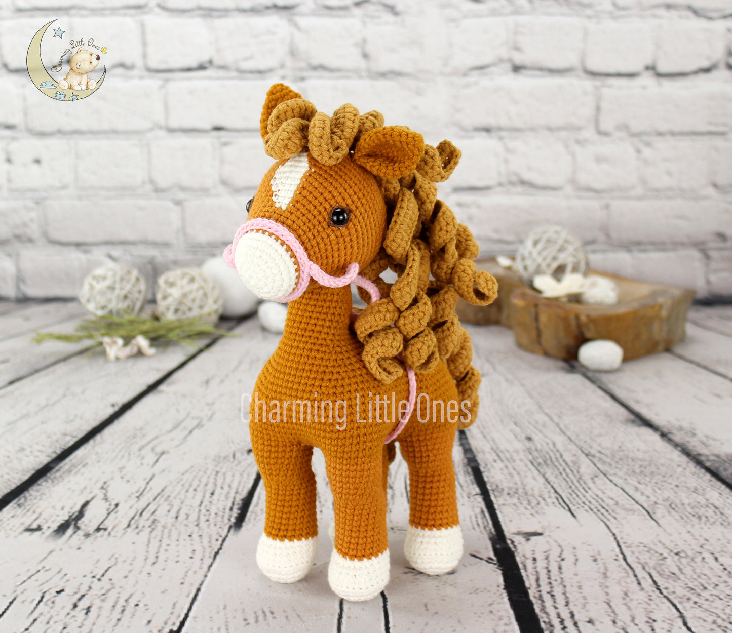 Crochet Horse - Handmade 10"