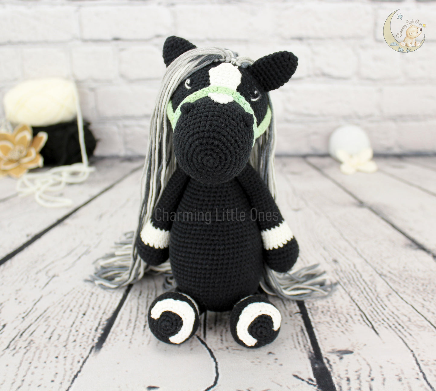 Crochet Horse - Handmade 10"