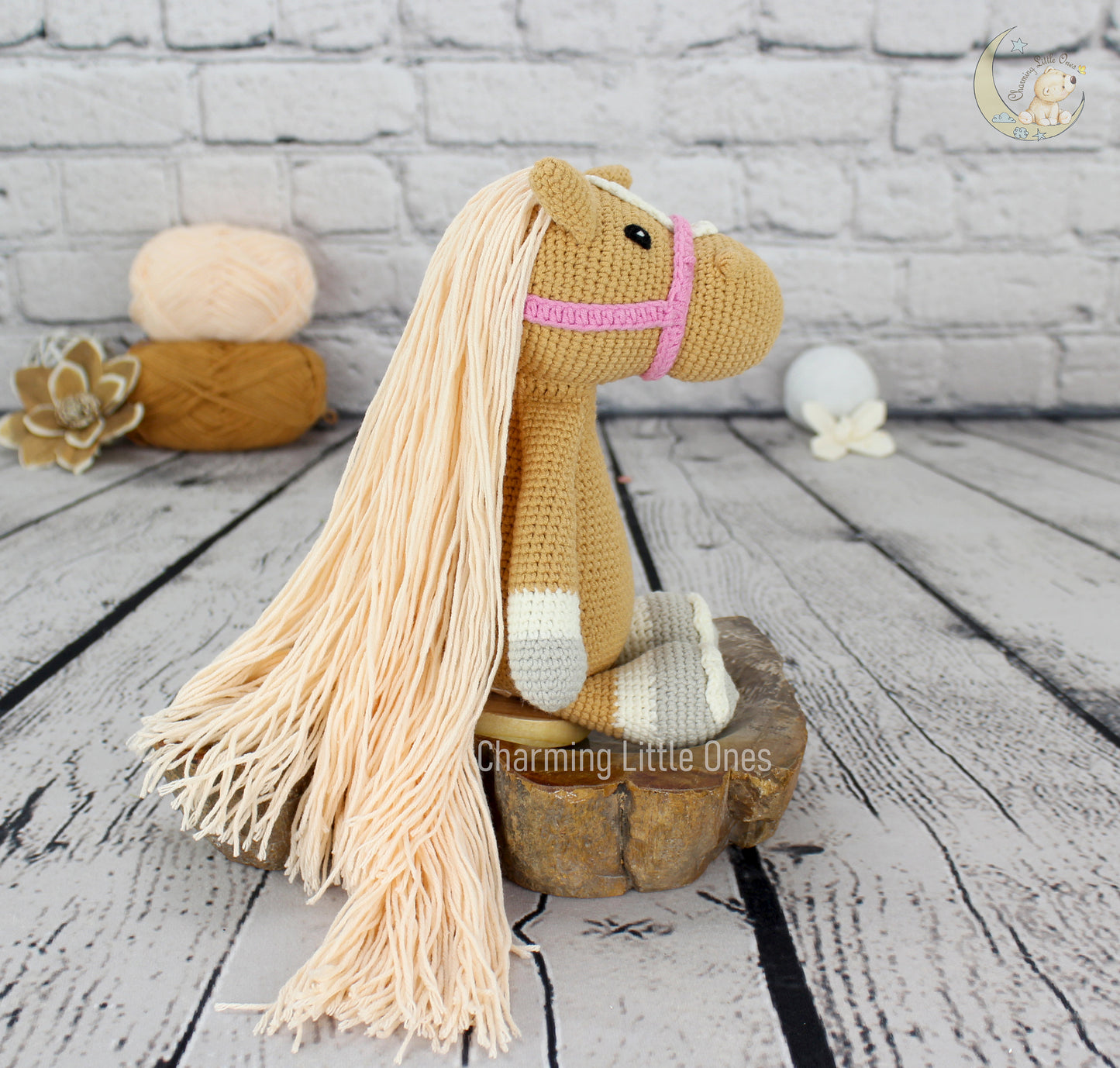 Crochet Horse - Handmade 10"