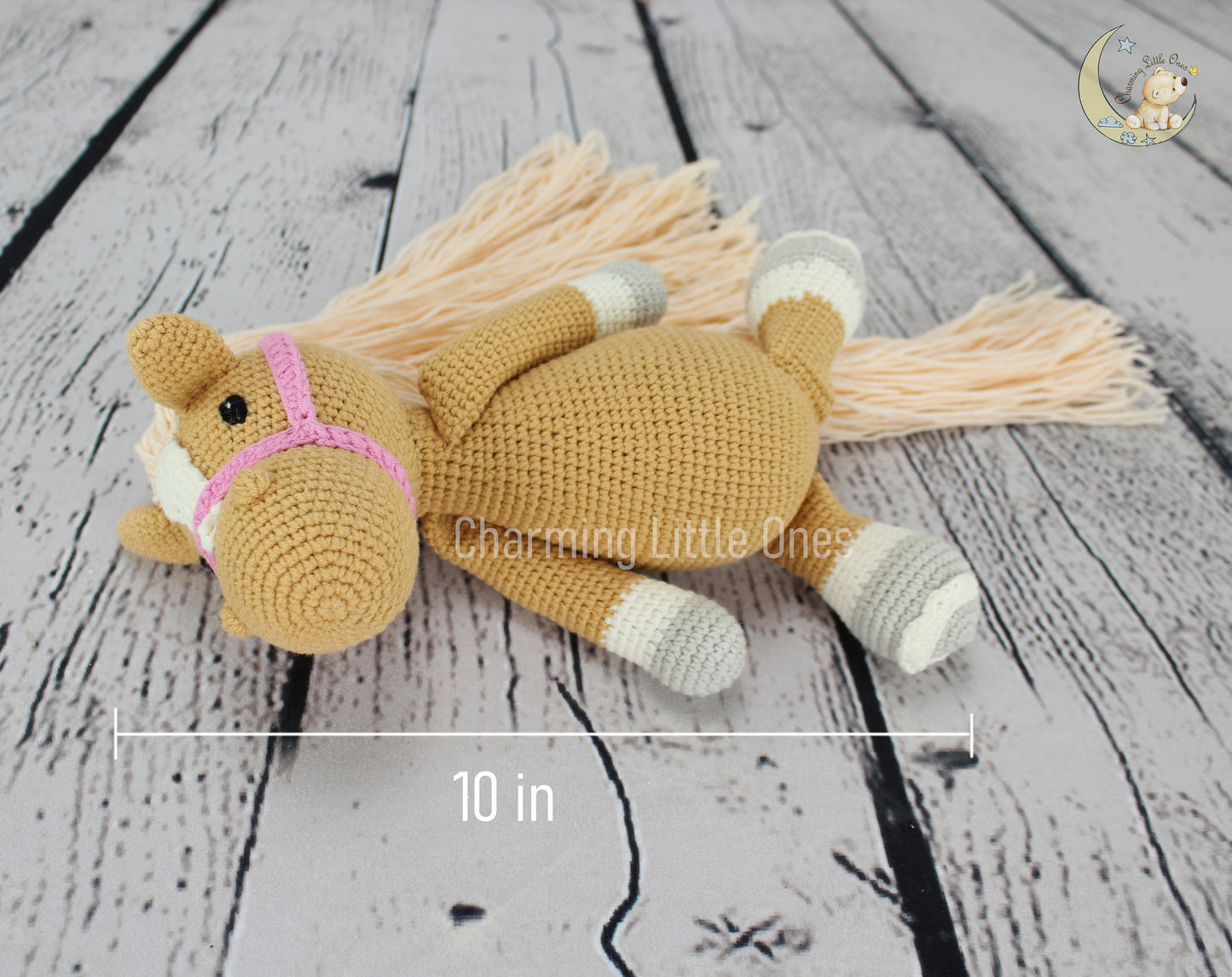 Crochet Horse - Handmade 10"