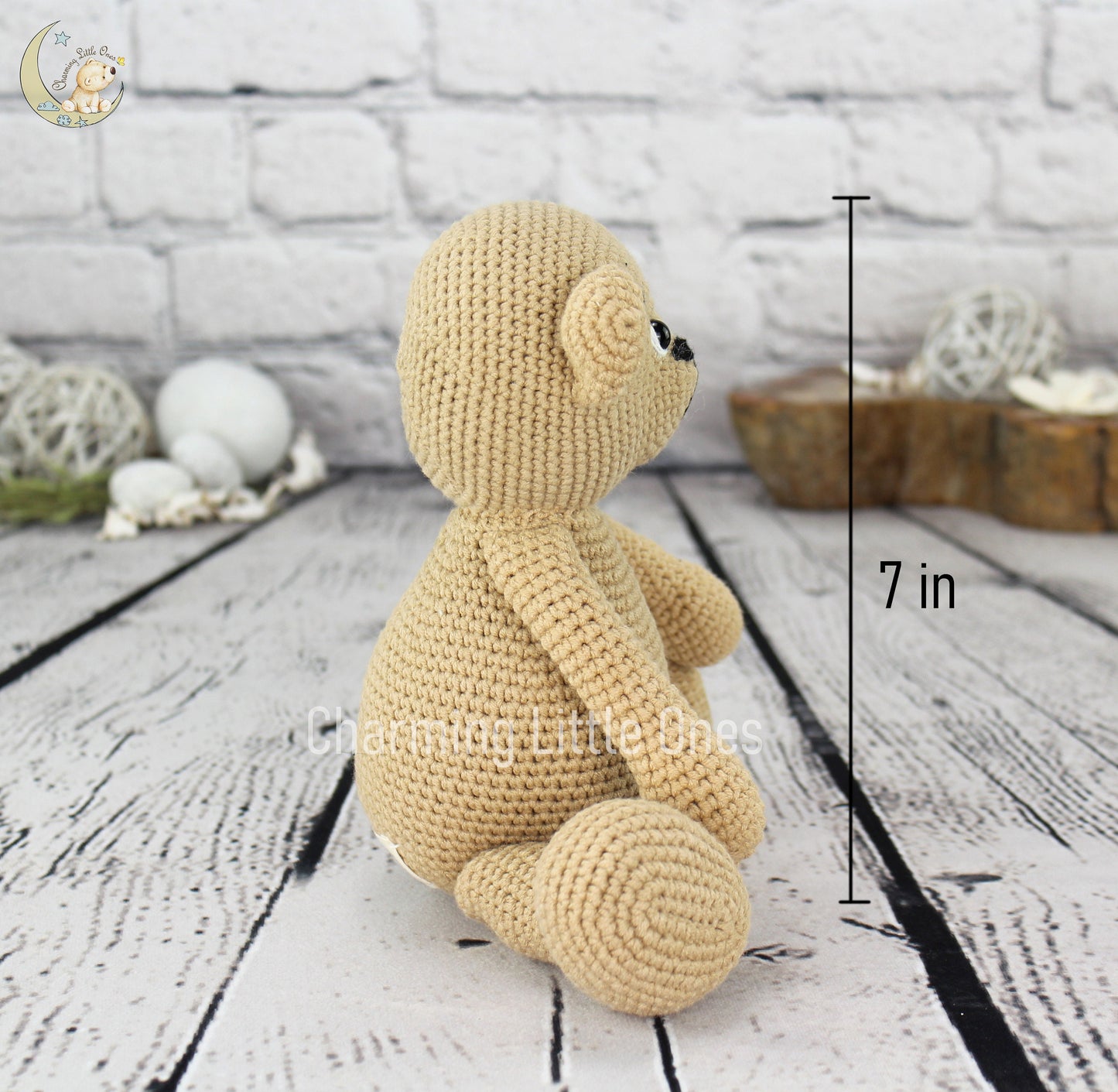 Crochet Bear - Handmade 10"
