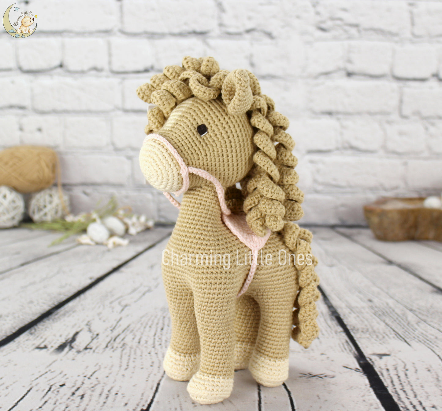 Crochet Horse - Handmade 10"