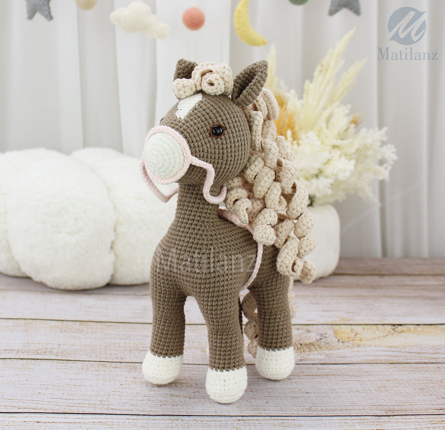 Crochet Horse - Handmade 10"