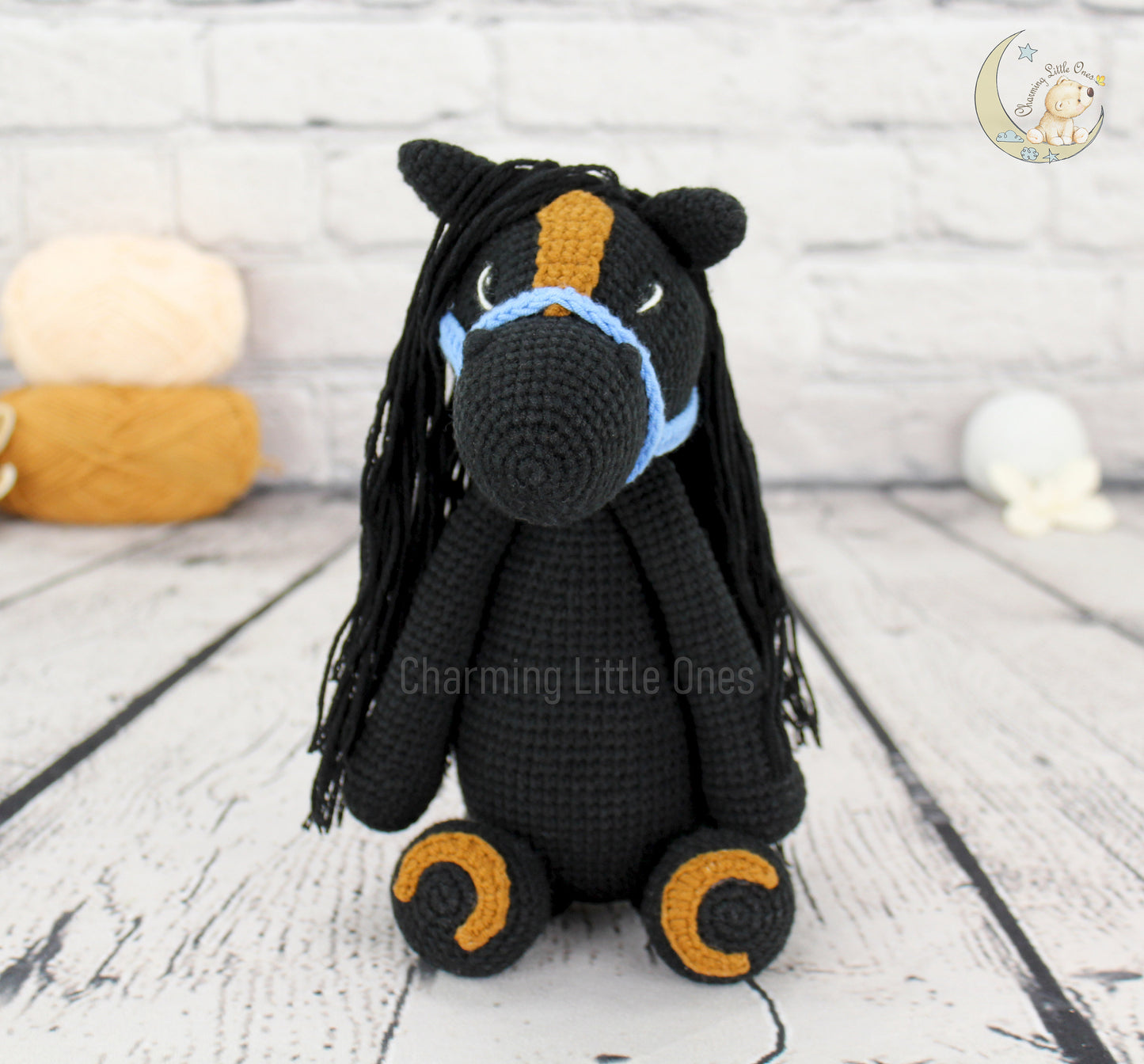 Crochet Horse - Handmade 10"