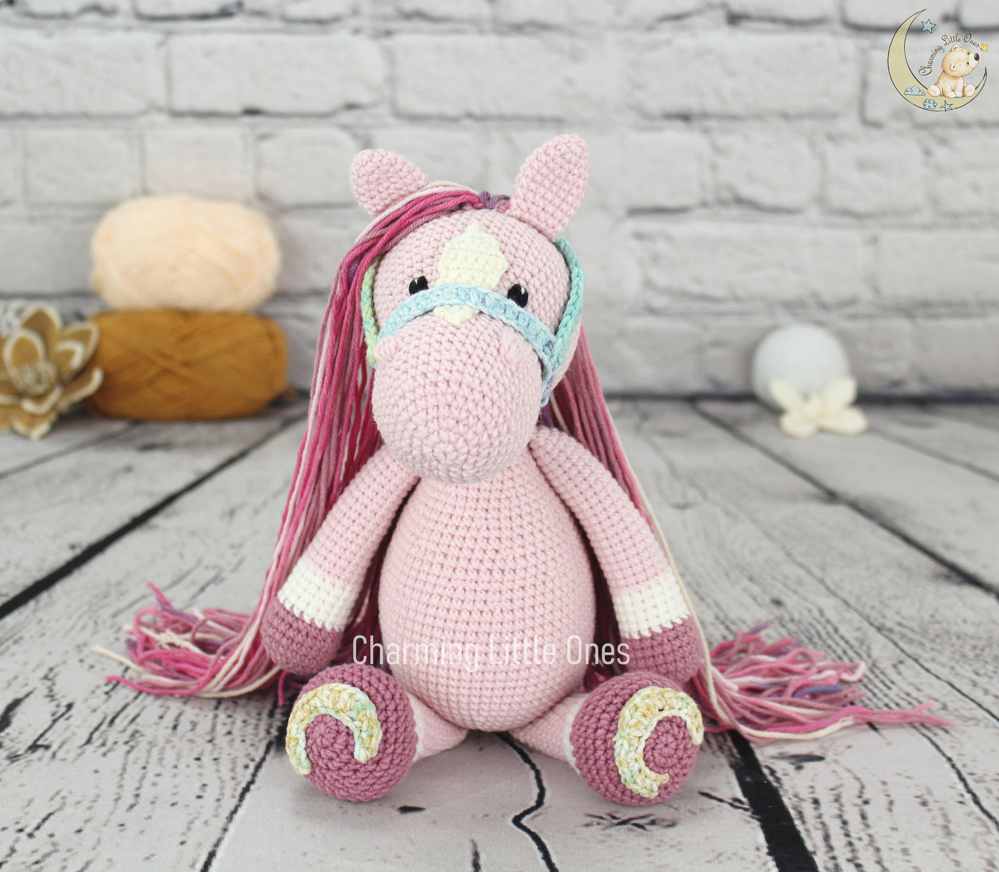 Crochet Horse - Handmade 10"