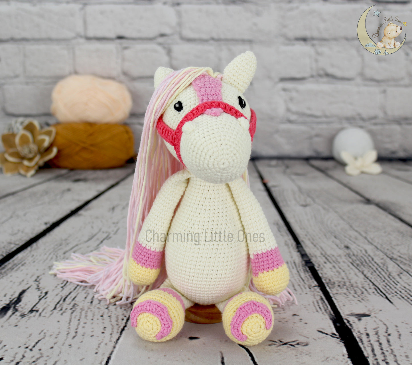 Crochet Horse - Handmade 10"
