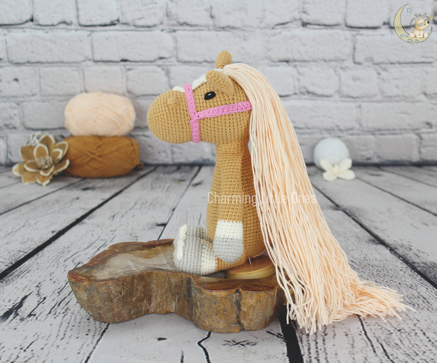 Crochet Horse - Handmade 10"