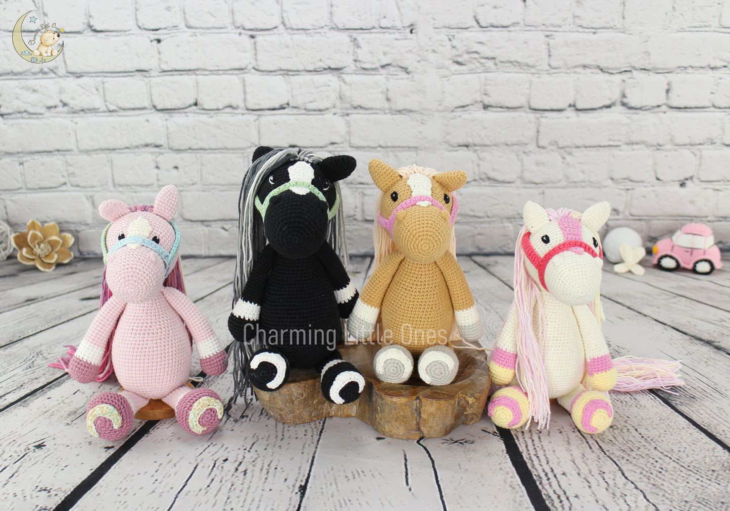 Crochet Horse - Handmade 10"