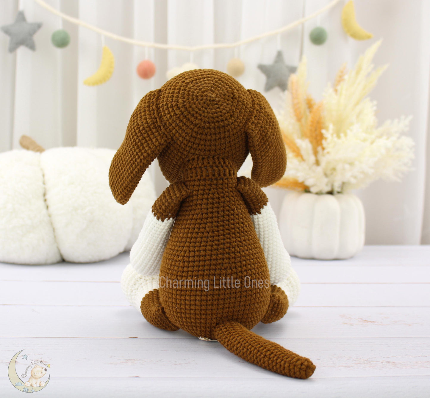 Crochet Dog - Handmade 11"