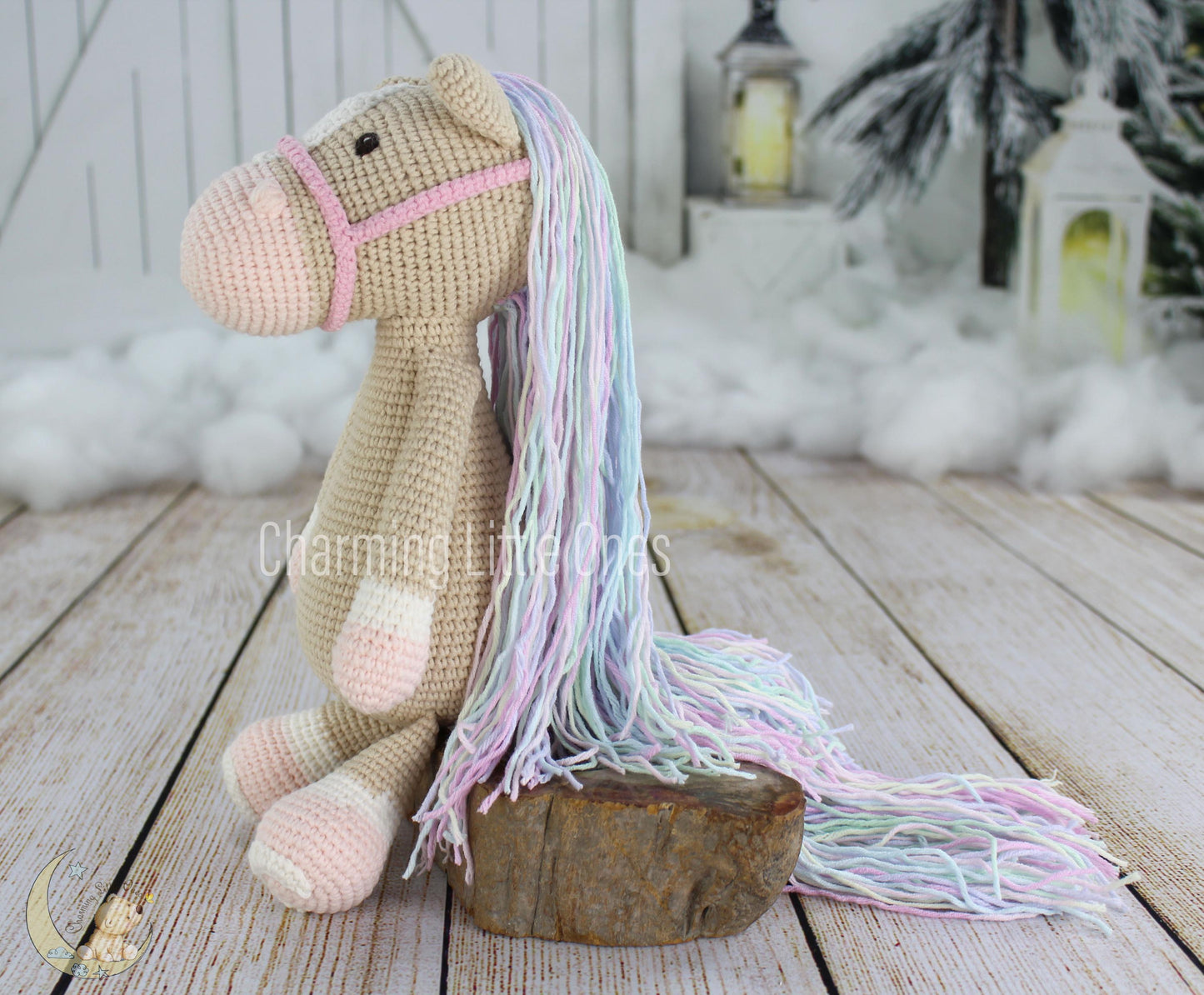 Crochet Horse - Handmade 12"