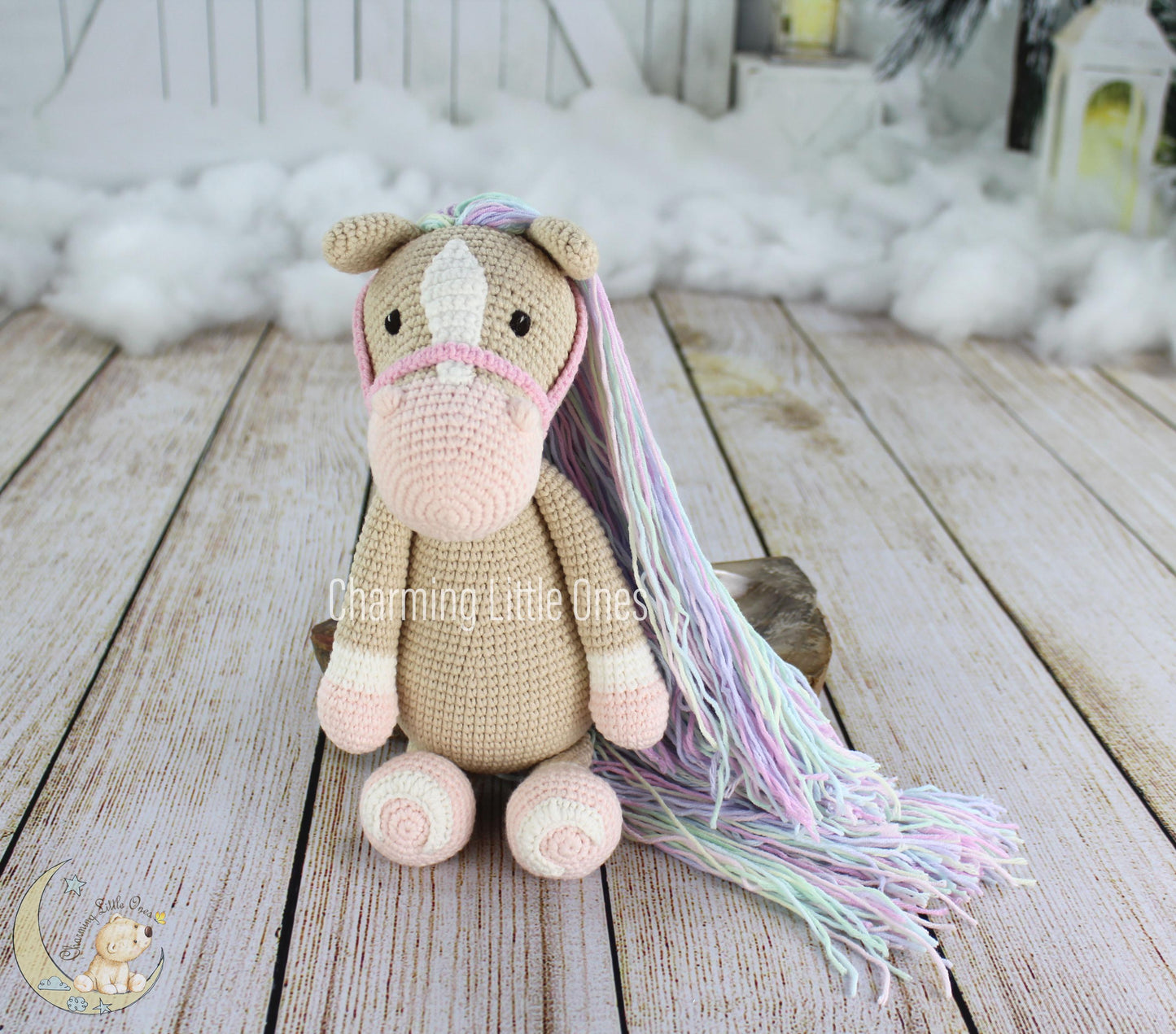 Crochet Horse - Handmade 12"