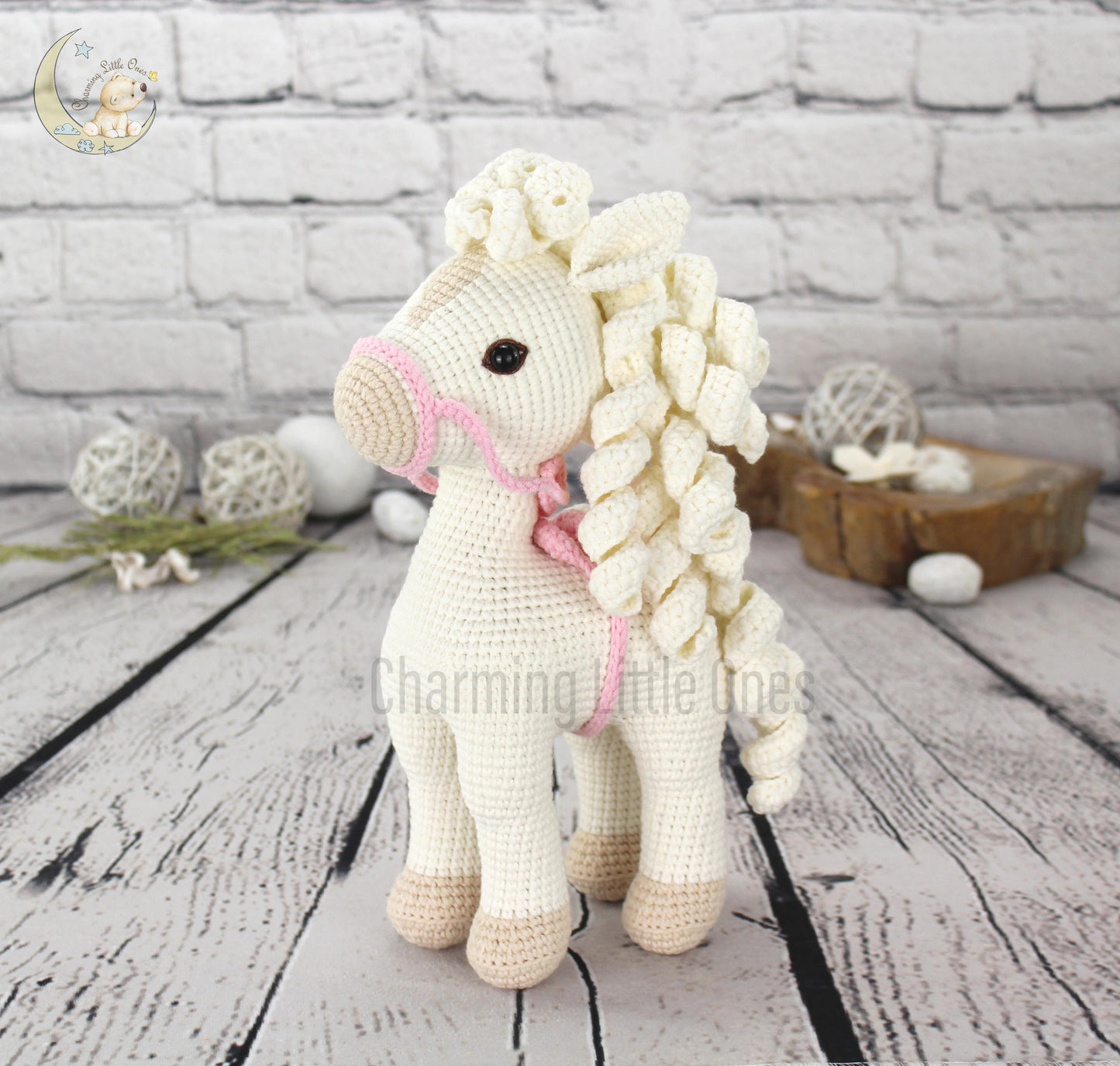 Crochet Horse - Handmade 10"