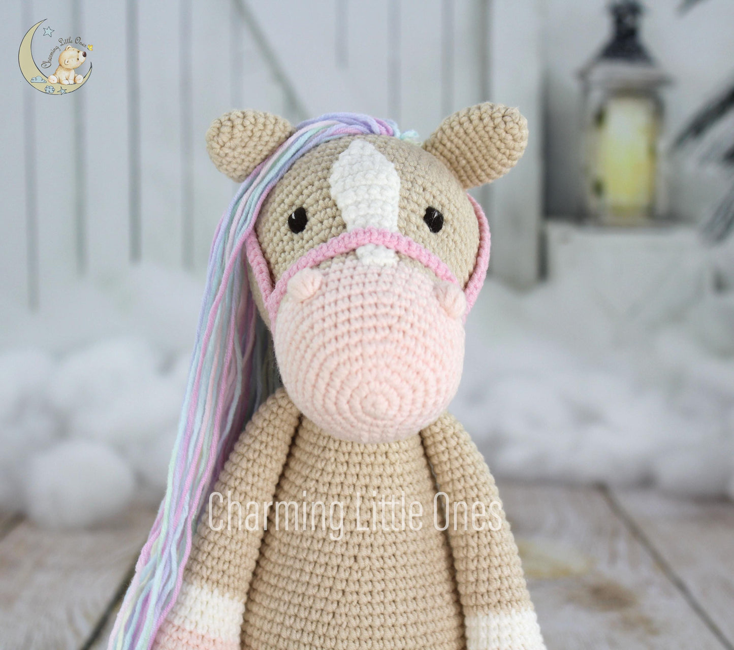Crochet Horse - Handmade 12"