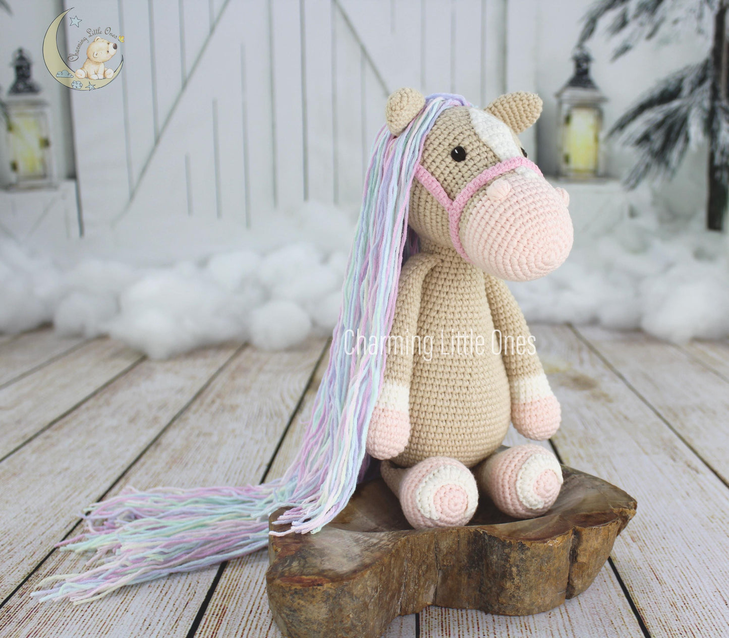 Crochet Horse - Handmade 12"