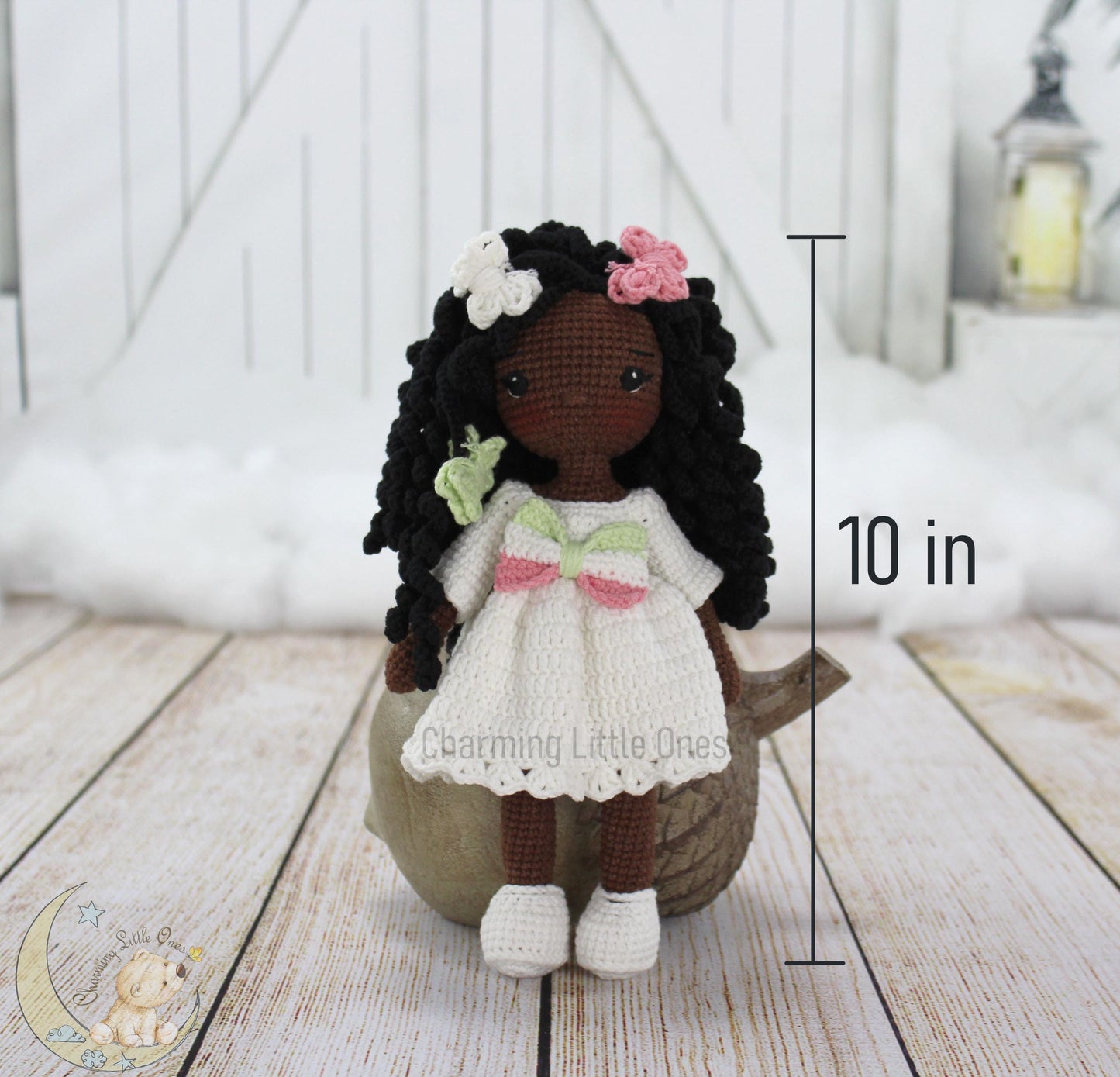 African American Doll - Handmade 10"