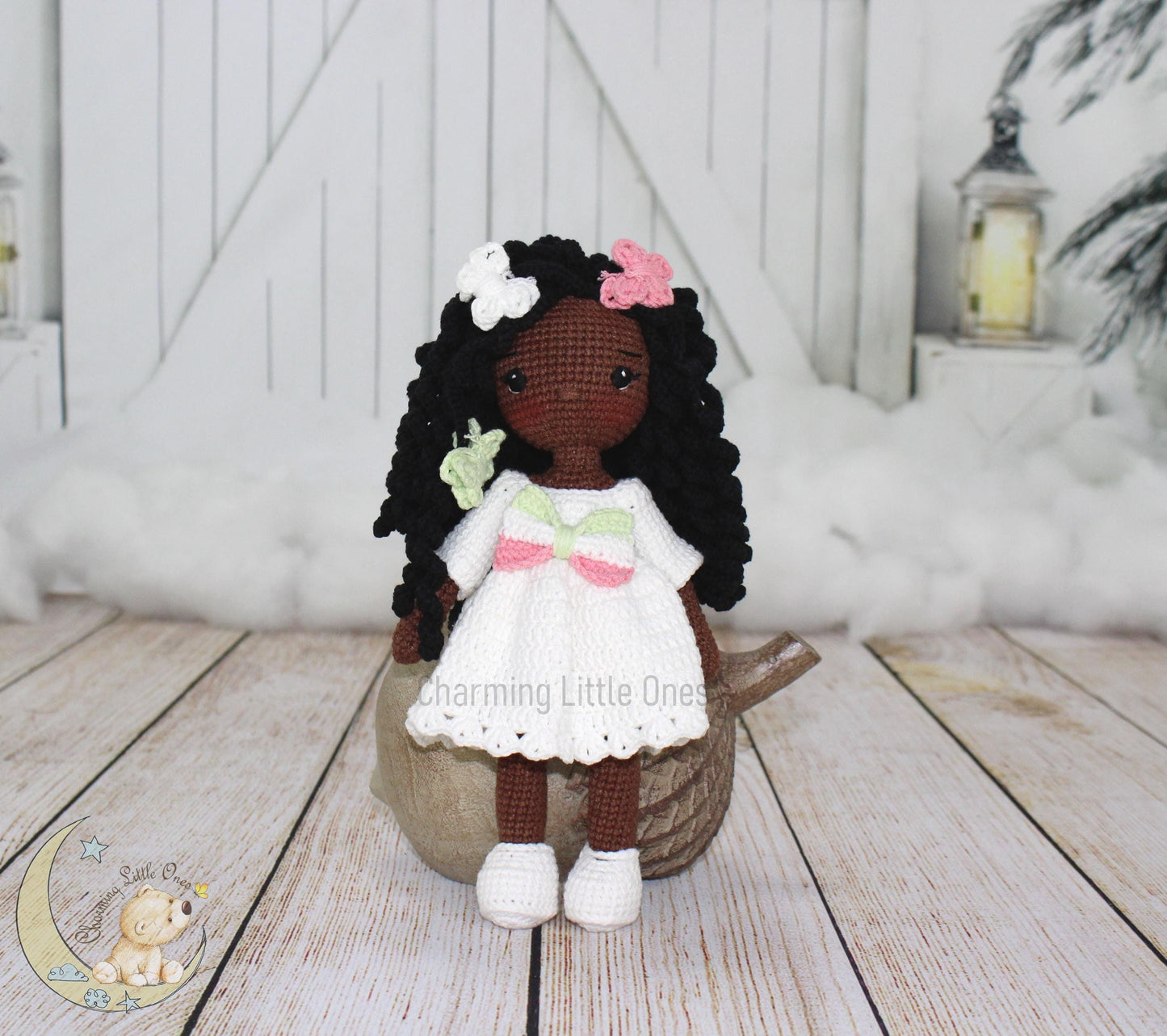 African American Doll - Handmade 10"