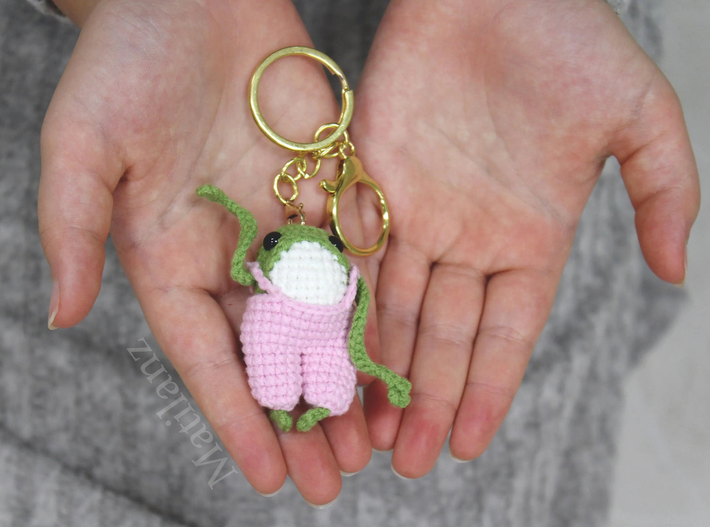 Frog Crochet Keychain