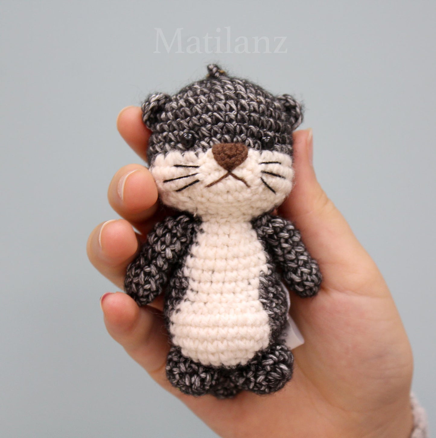 Otter Crochet Keychain