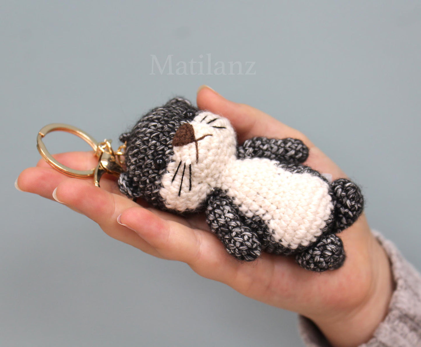 Otter Crochet Keychain