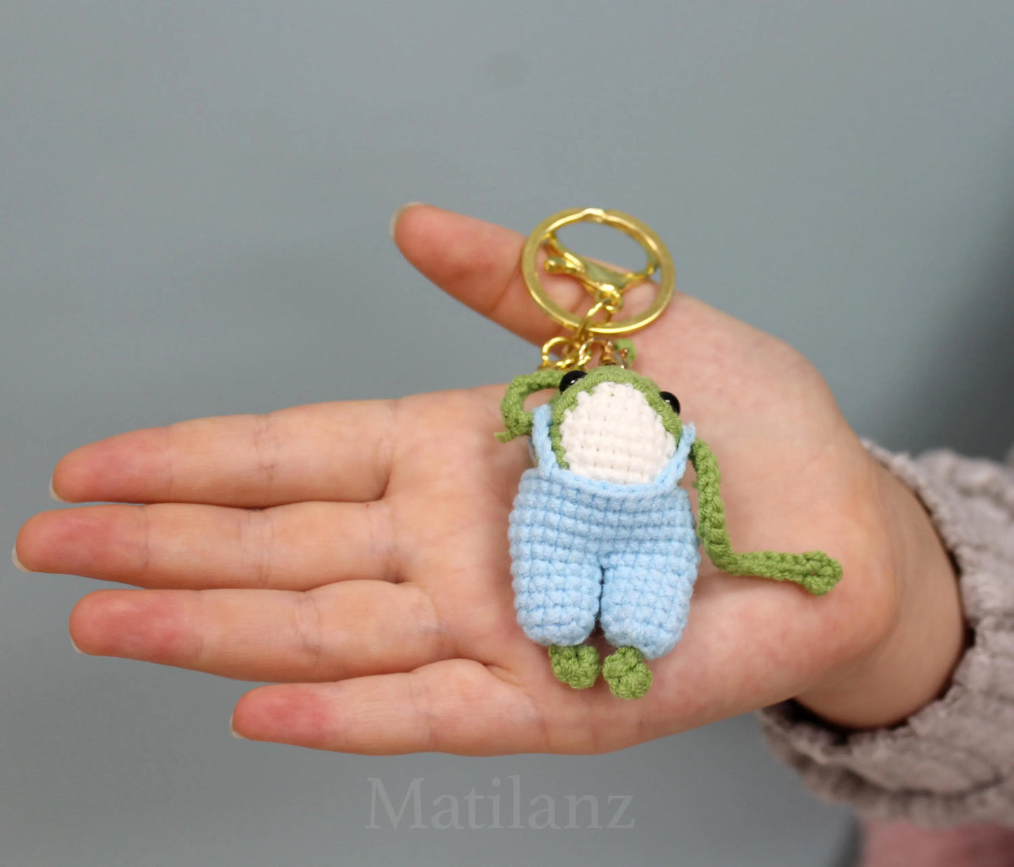 Frog Crochet Keychain