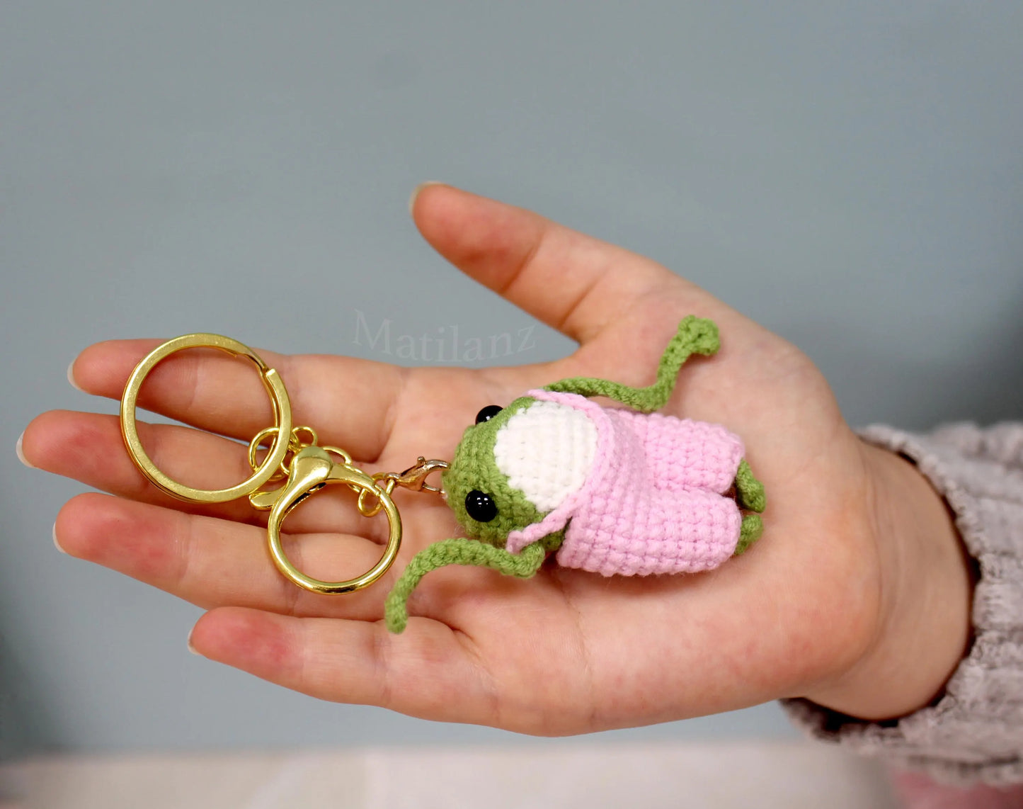 Frog Crochet Keychain