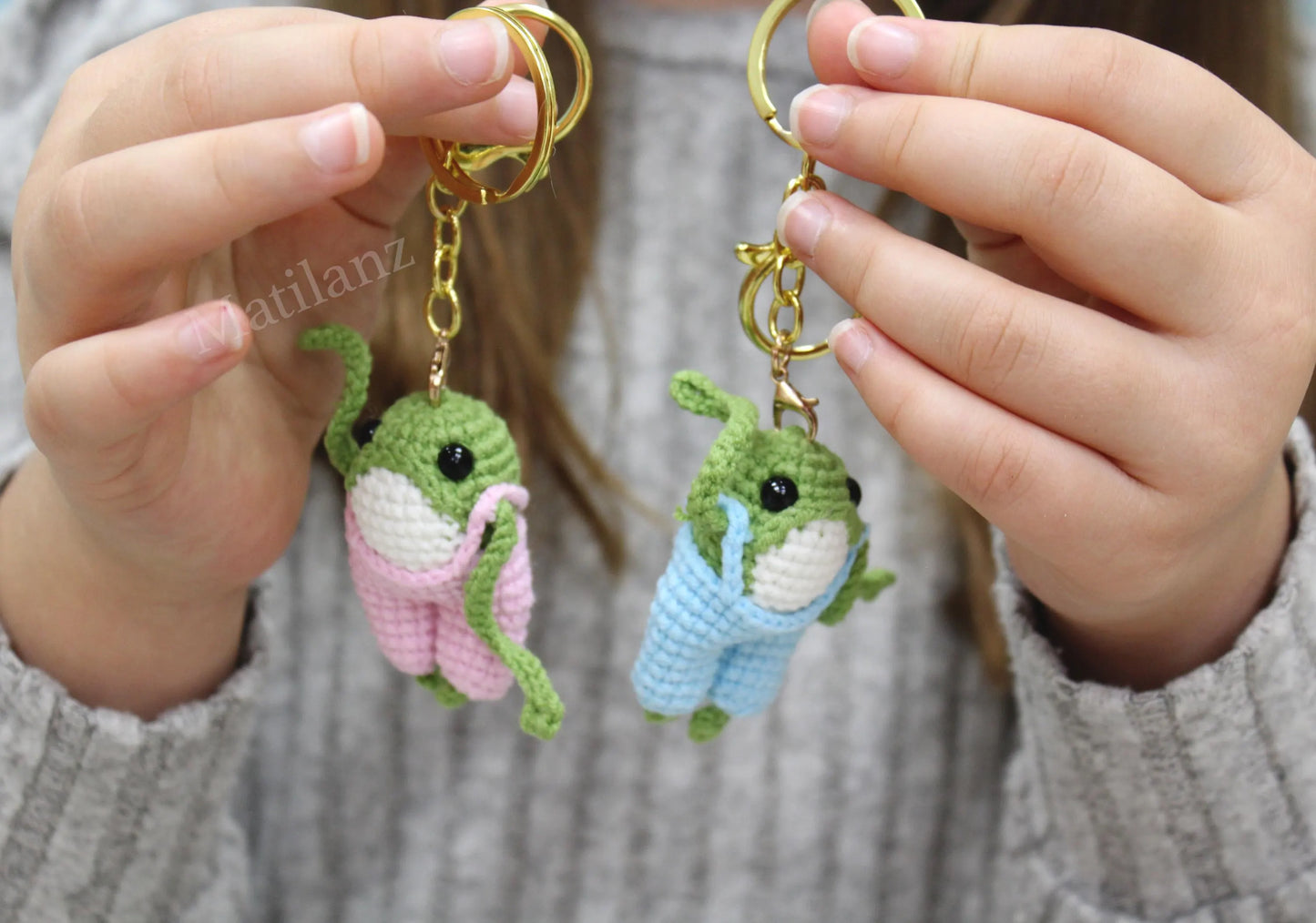 Frog Crochet Keychain