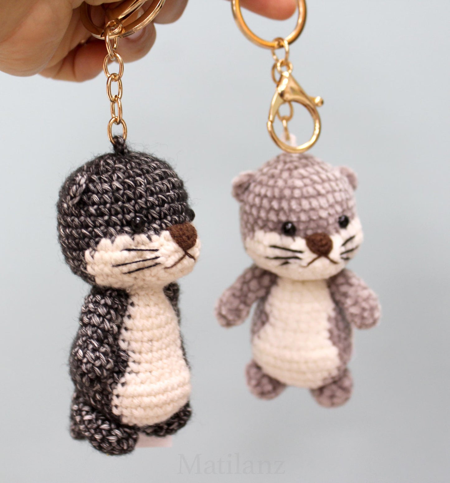 Otter Crochet Keychain