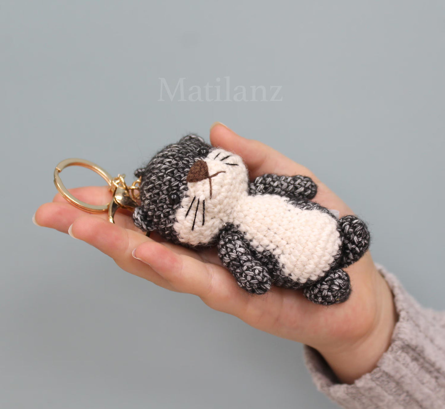 Otter Crochet Keychain