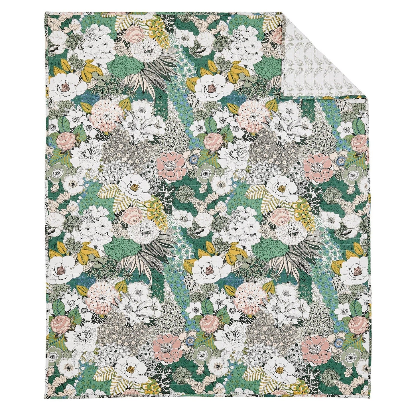 Floral Quilted Throw – Bettina Reversible Design | Unique Gifts for Her
